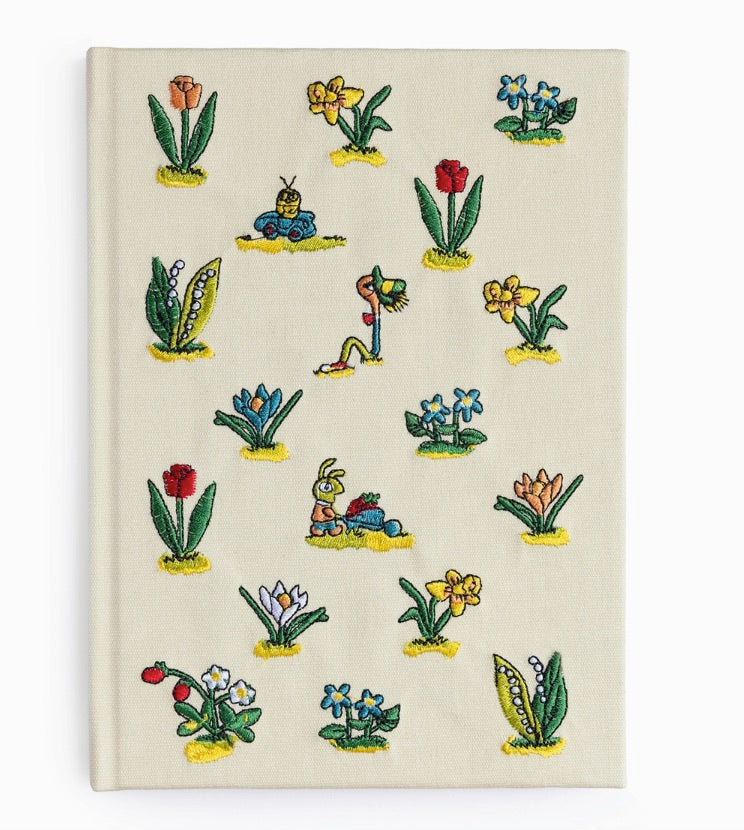Lowly Floral Richard Scarry Embroidered Journal