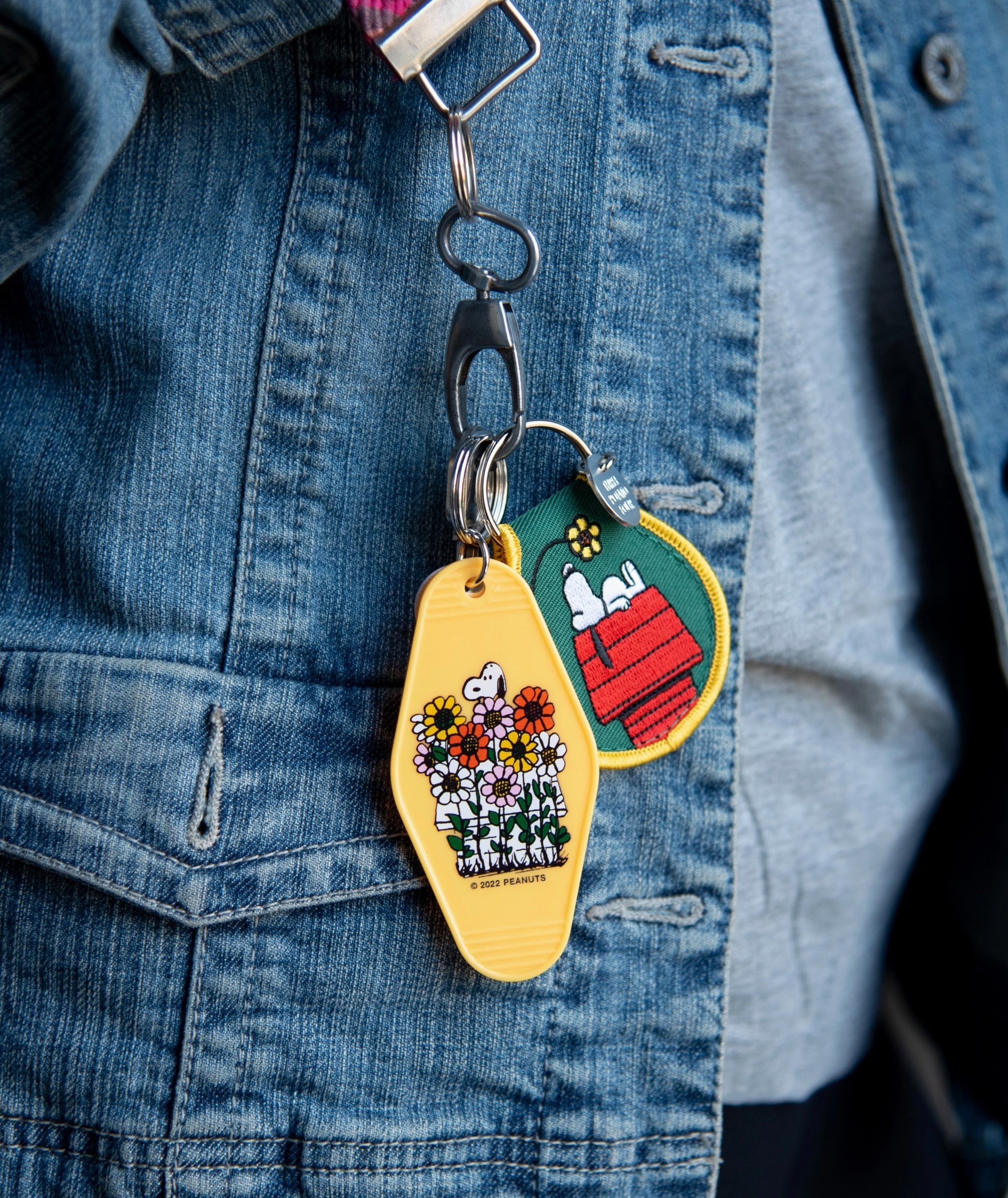 Snoopy Doghouse Patch Keychain