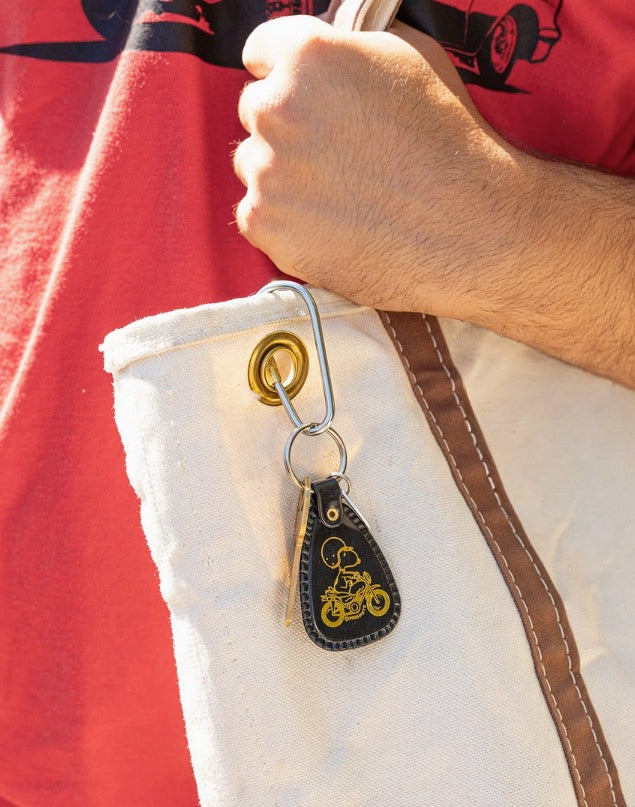 Snoopy Motorcycle Saddle Keychain
