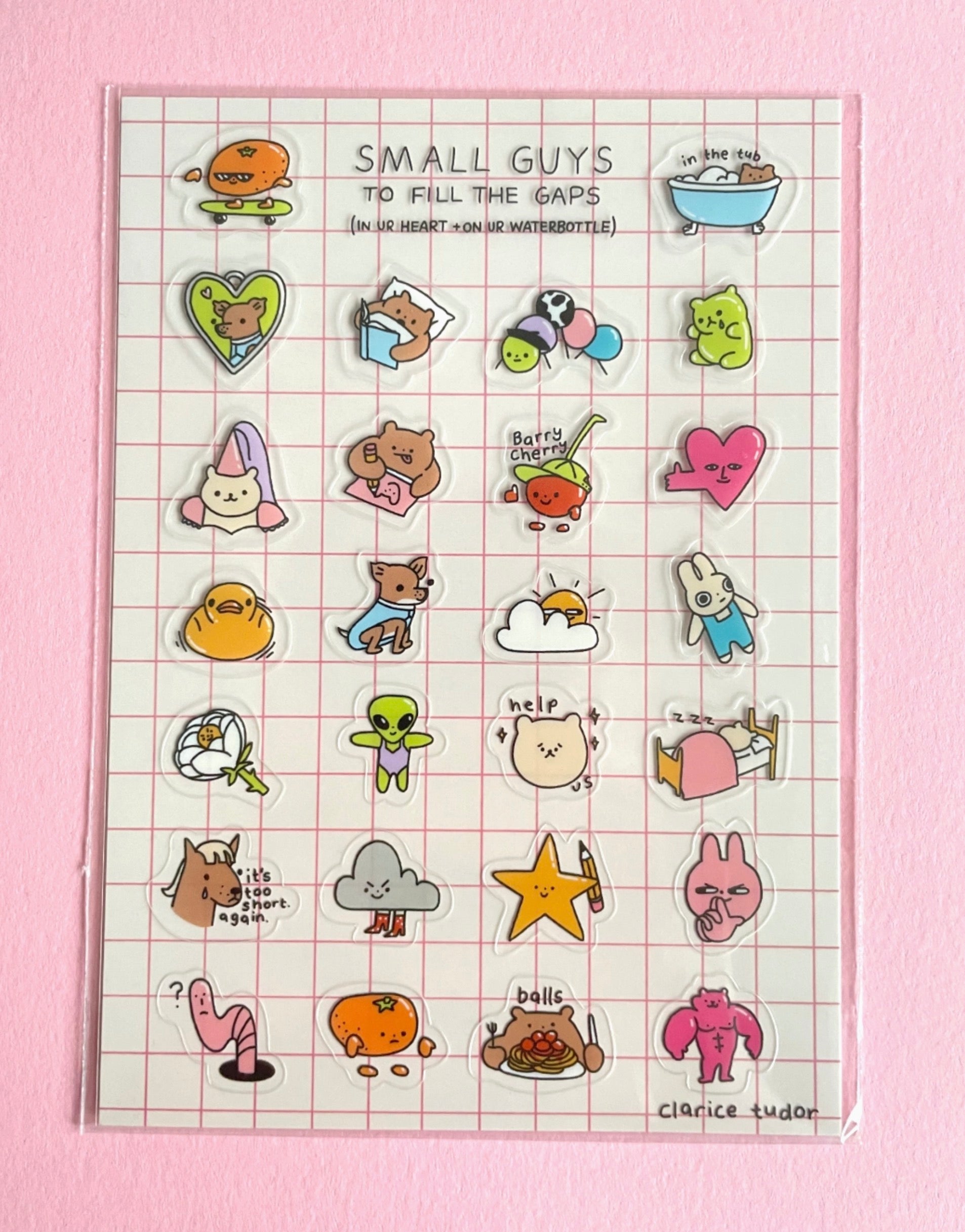 Clarice Tudor Small Guys - Clear Sticker Sheet
