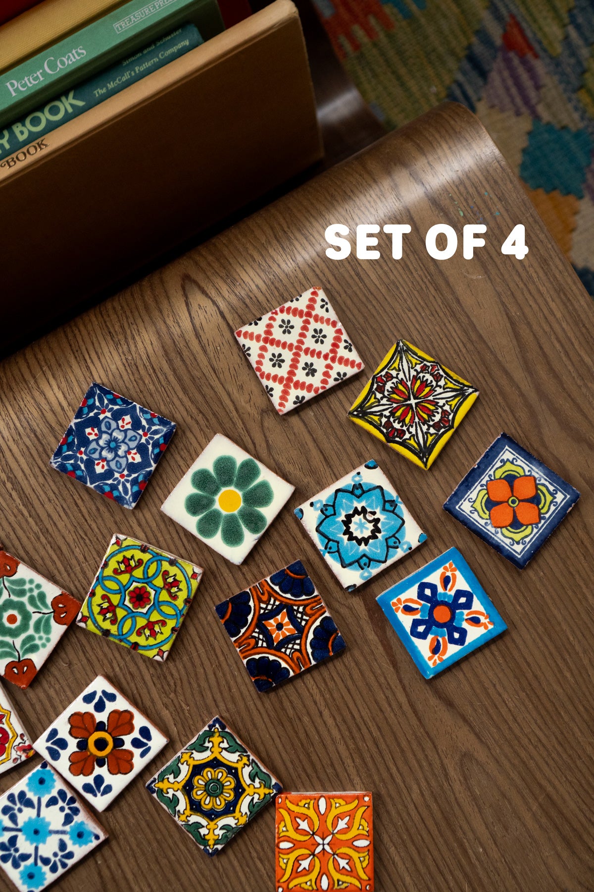 Ceramic Talavera Tiles - Pack of 4