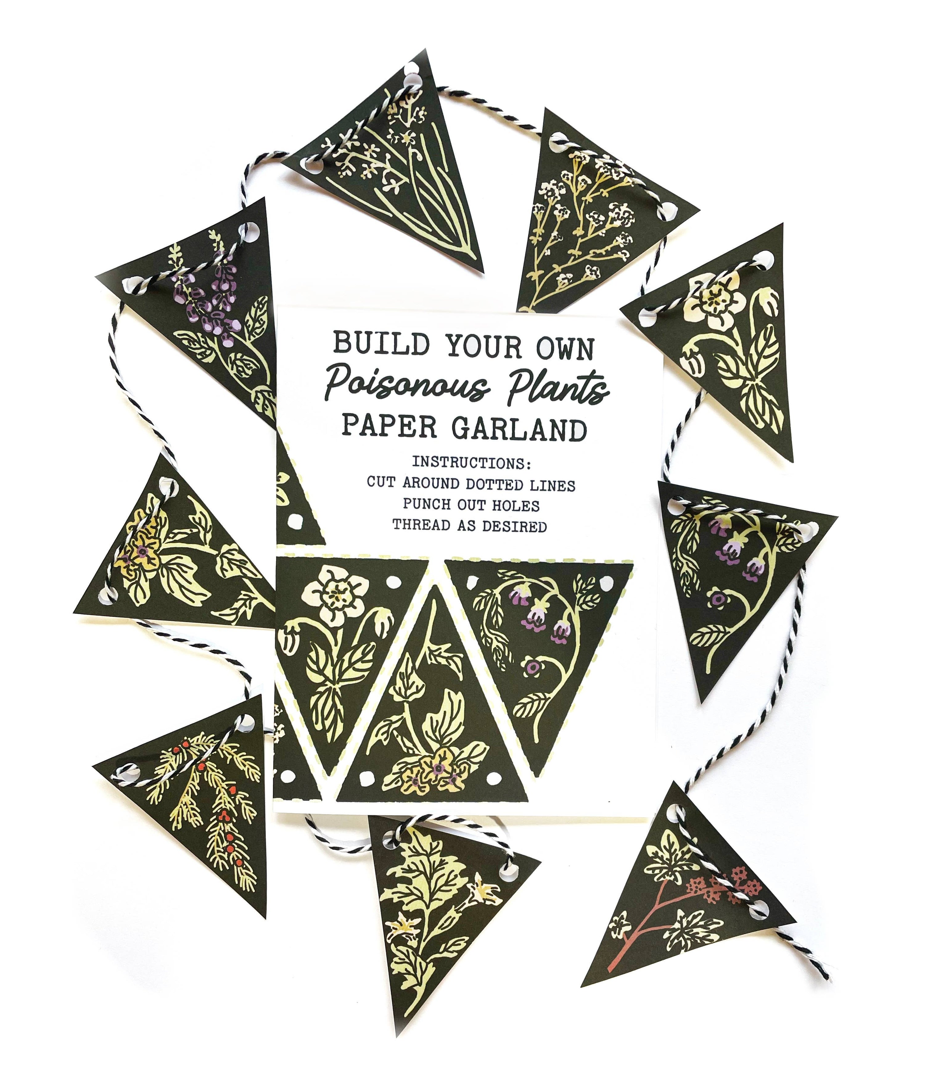 Guirlande en Papier à Construire - 'Poison Plants'