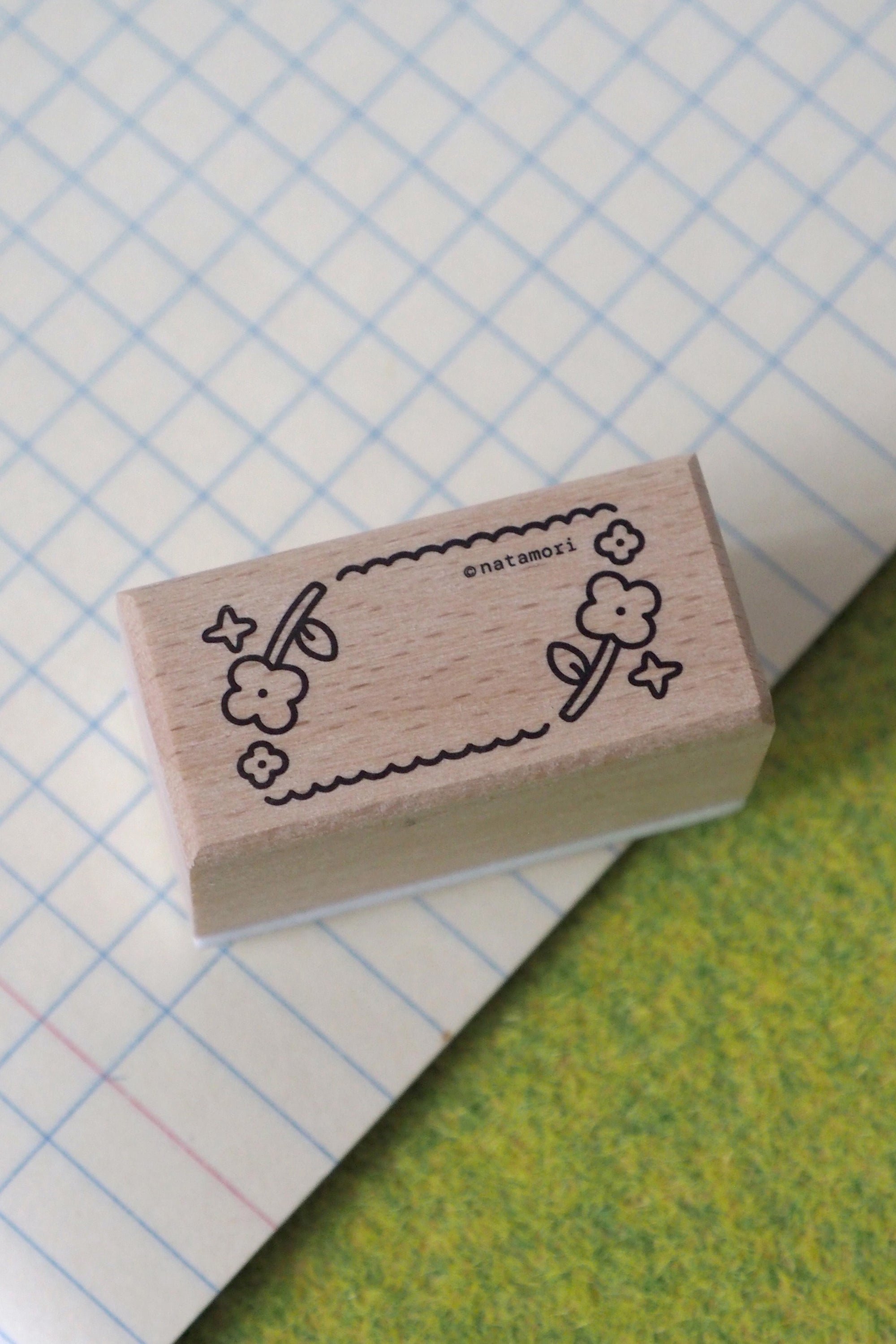 Flower Frame Rubber Stamp