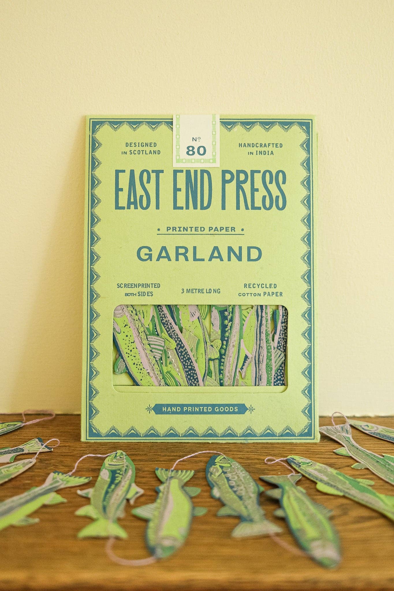 Guirlande sérigraphiée et cousue 'Tasty Anchovies'