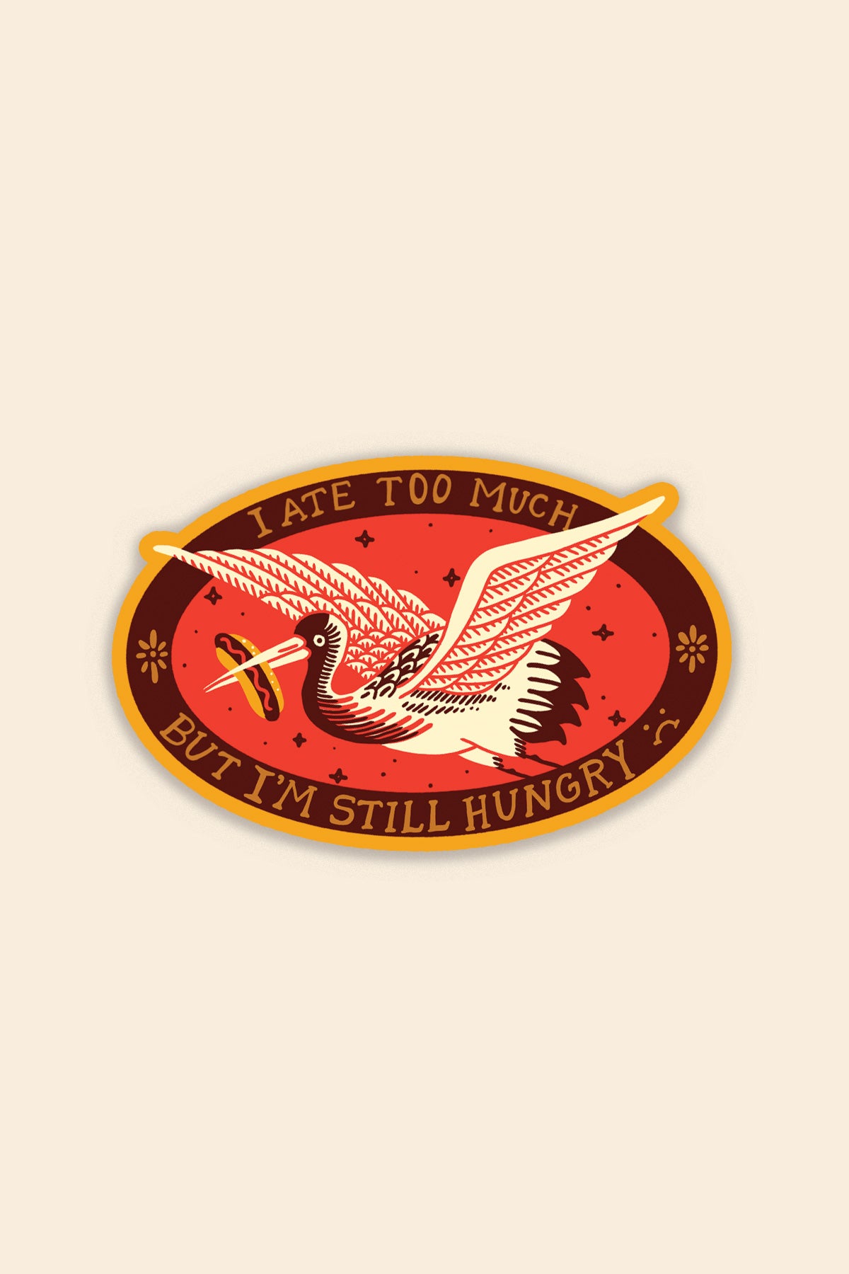 Autocollant 'Ate Too Much'