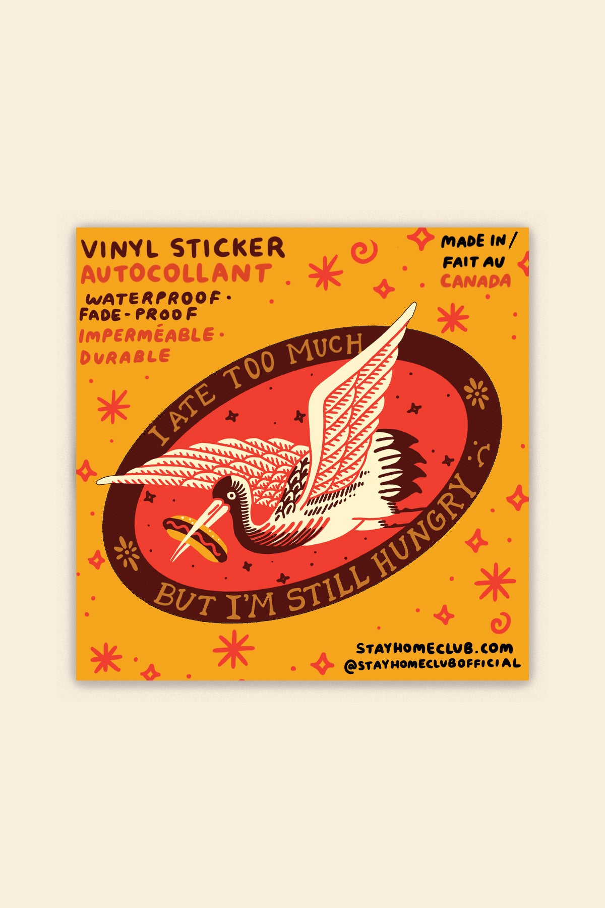 Autocollant 'Ate Too Much'