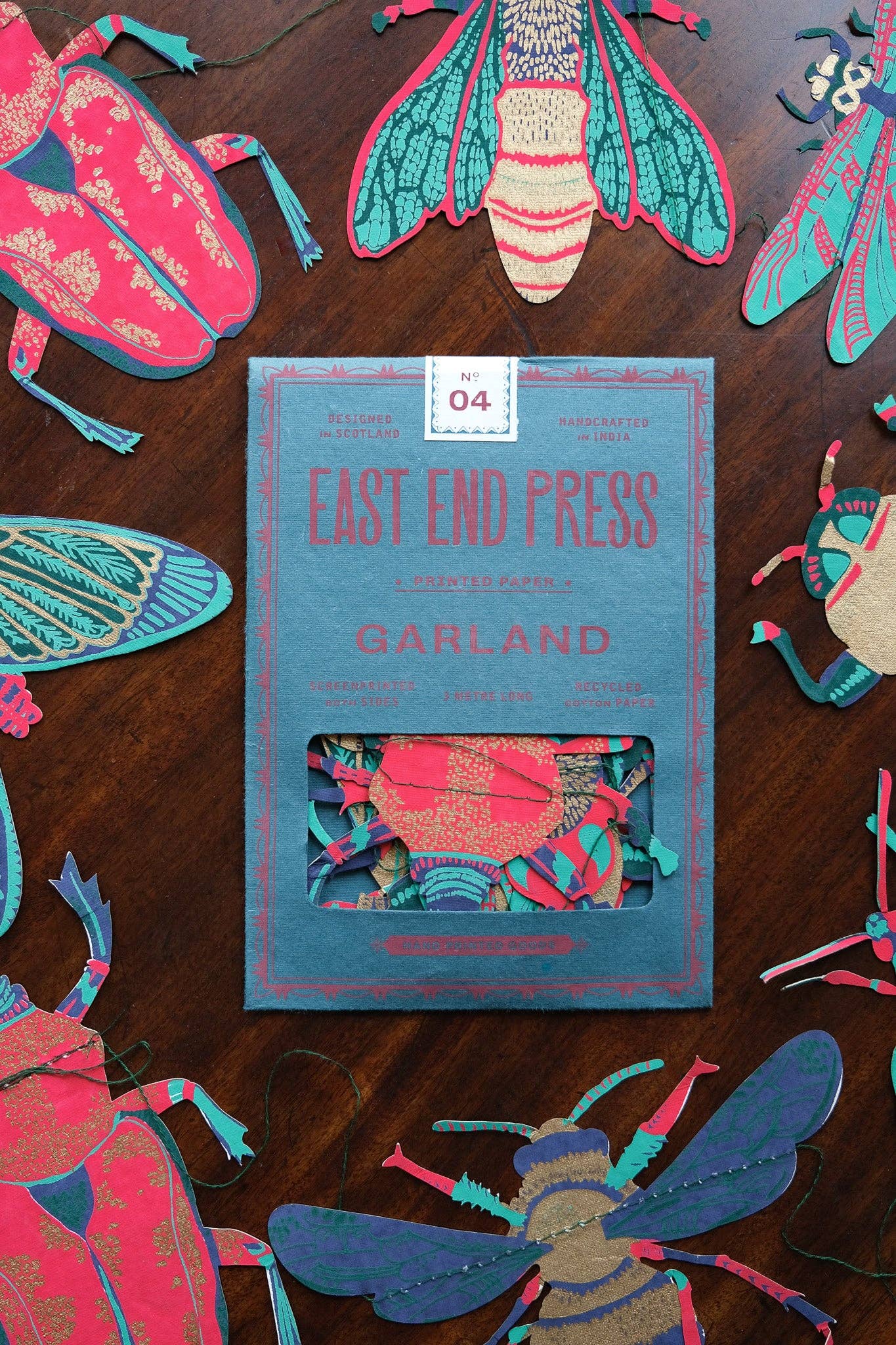 Insects Screen Printed and Sewn Garland