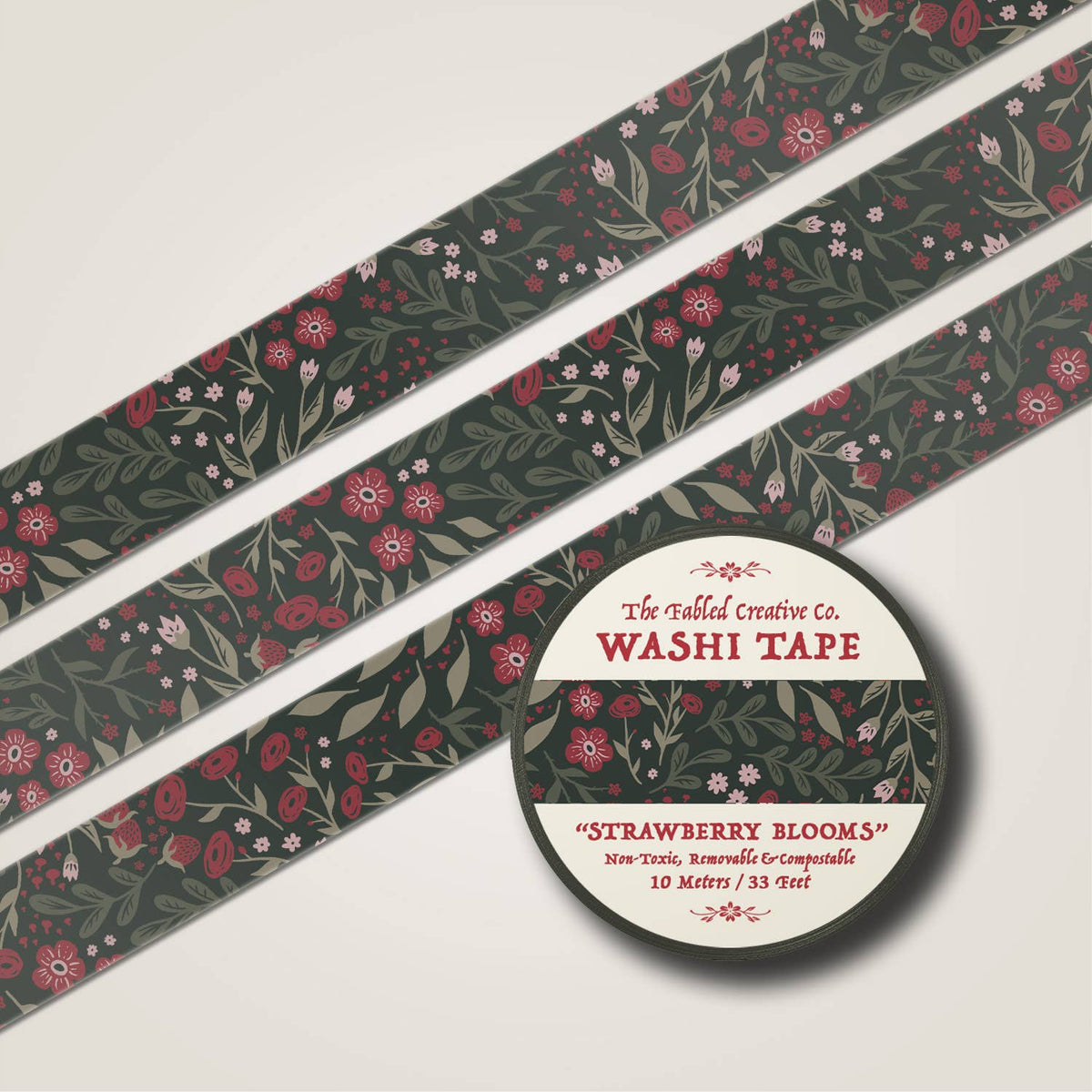 Strawberry Blooms Washi Tape