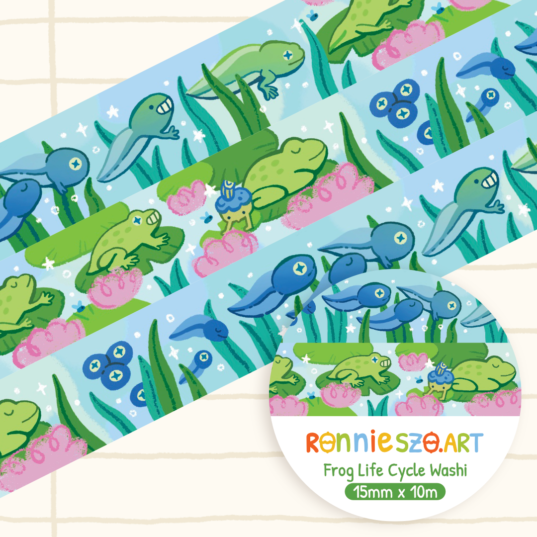 Frog Life Cycle Washi Tape