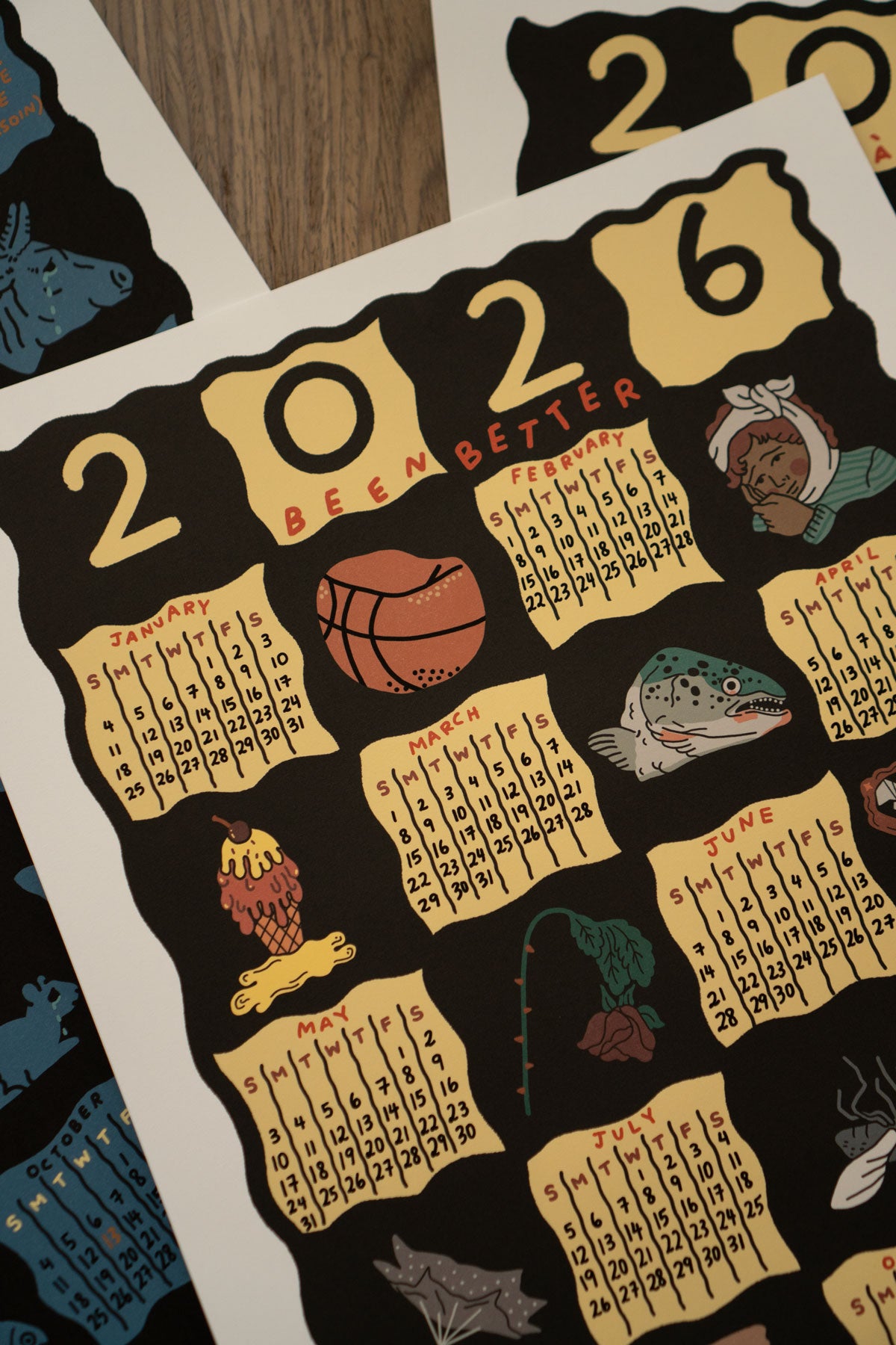 Been Better Icons - 2026 Calendar Print (English / French)