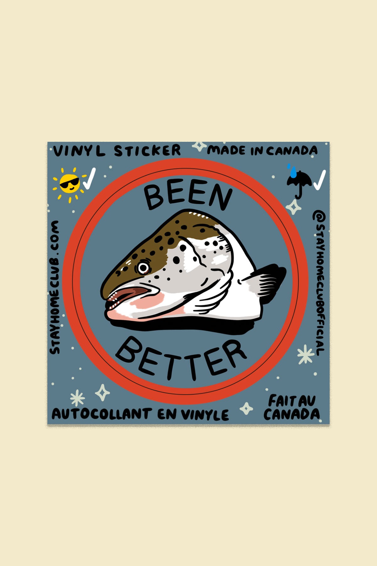 Autocollant 'Been Better (Fish)'