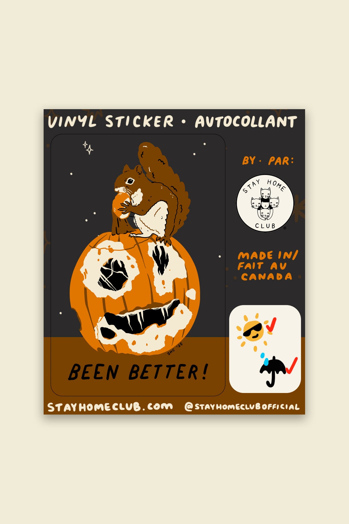 Autocollant 'Been Better (Pumpkin)'