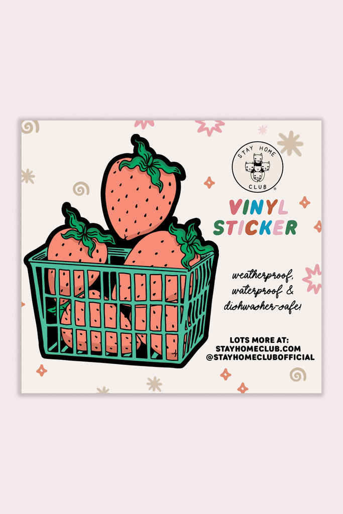 Berry Basket Vinyl Sticker