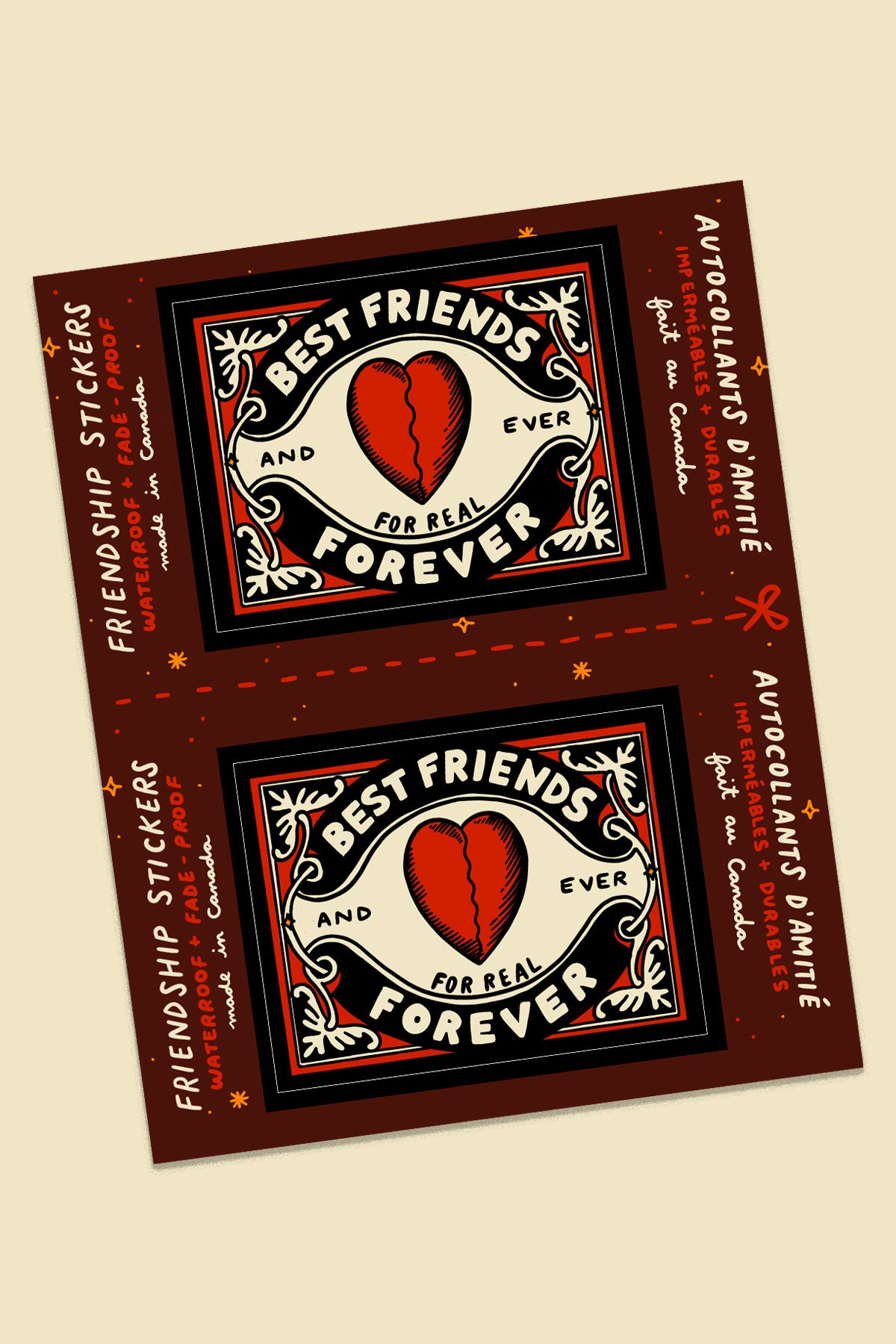 Autocollants D'Amitié 'Best Friends'