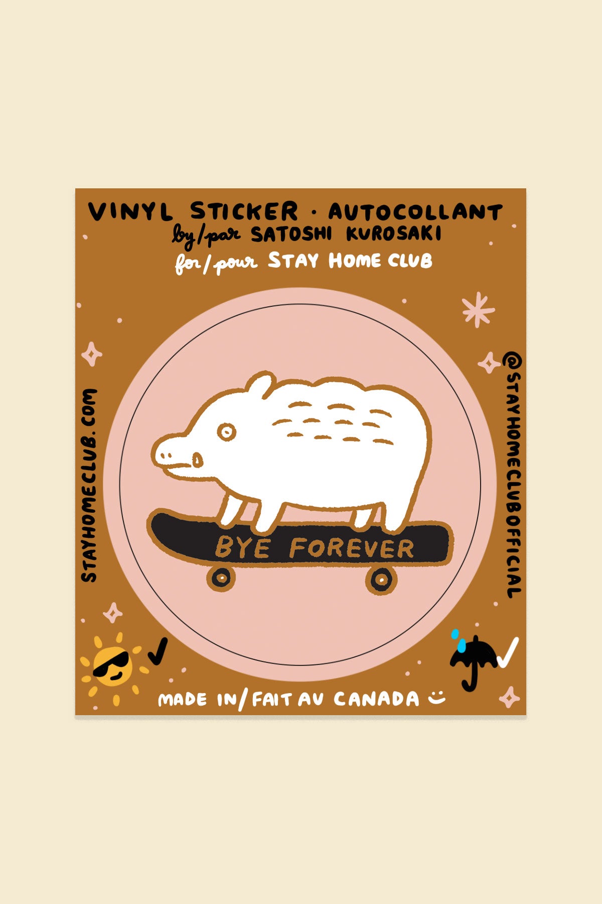 Autocollant 'Bye Forever (Boar)'