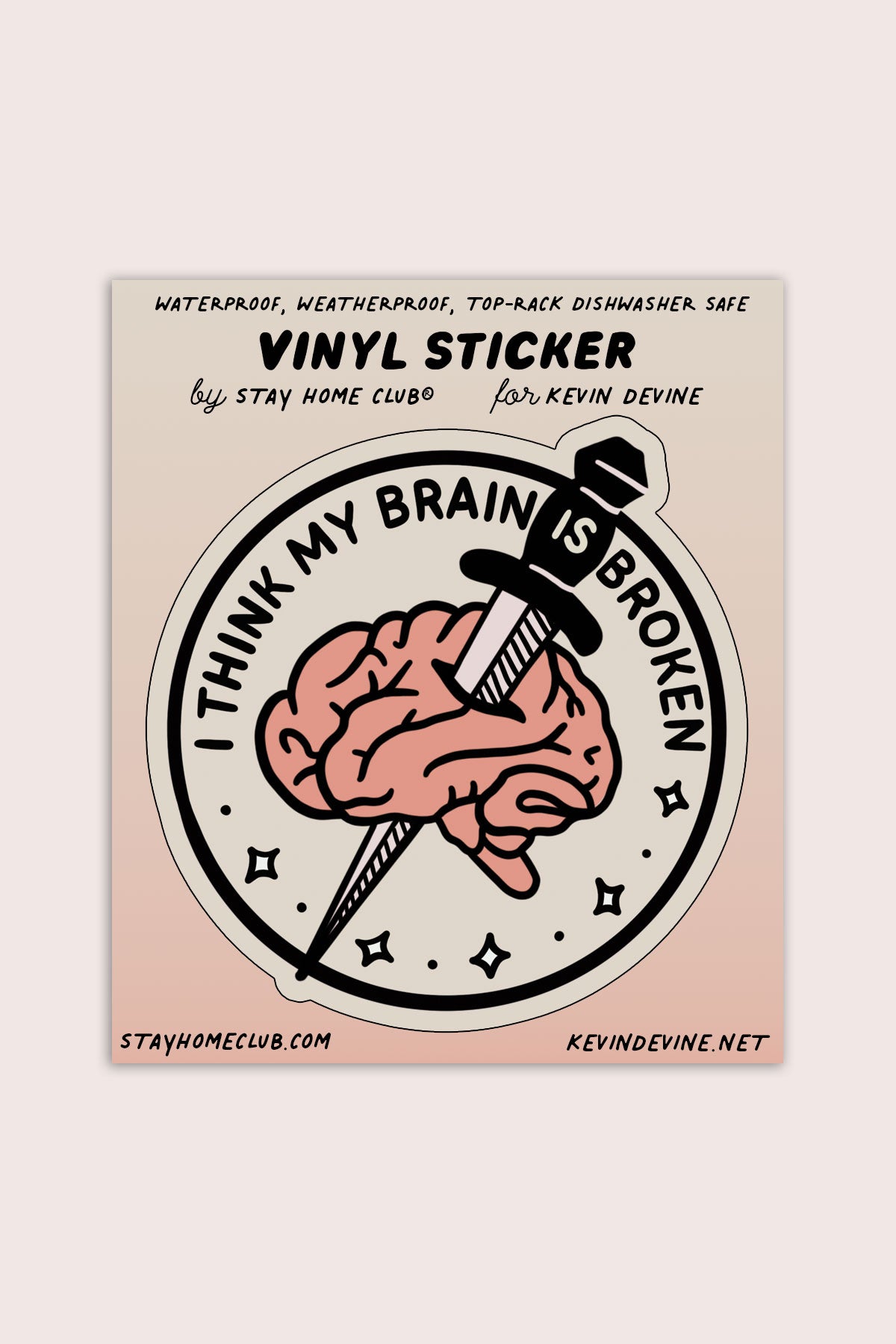 Autocollant 'Brain is Broken'