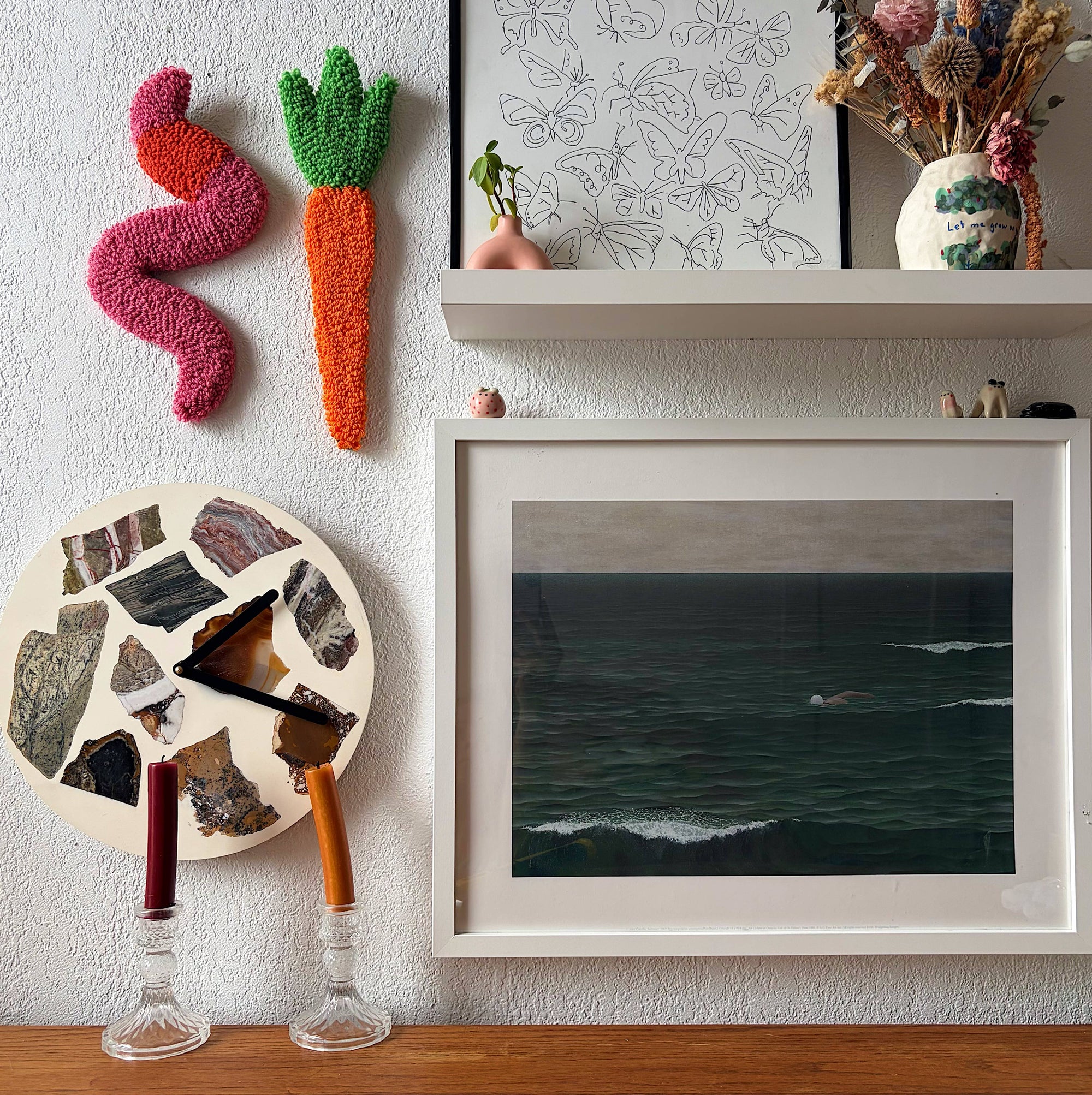 Tufted Worm Wall Hanging