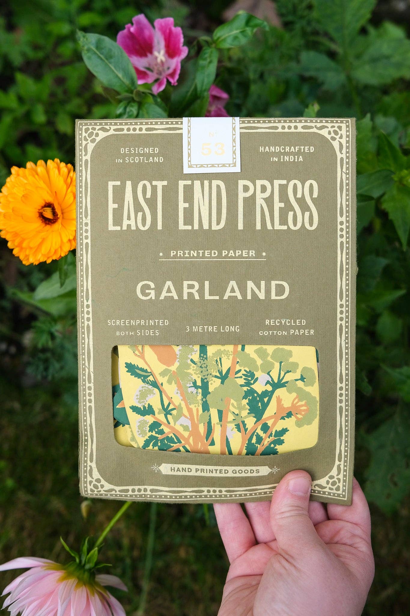 Spring Blooms Screen Printed and Sewn Garland