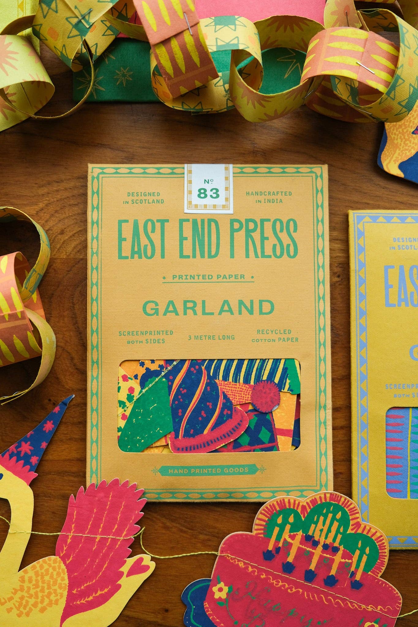 Birthday Party Screen Printed and Sewn Garland