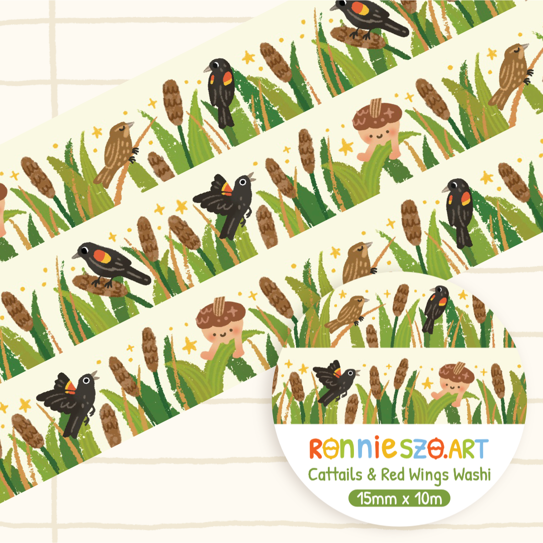 Red Wing Black Birds Washi Tape