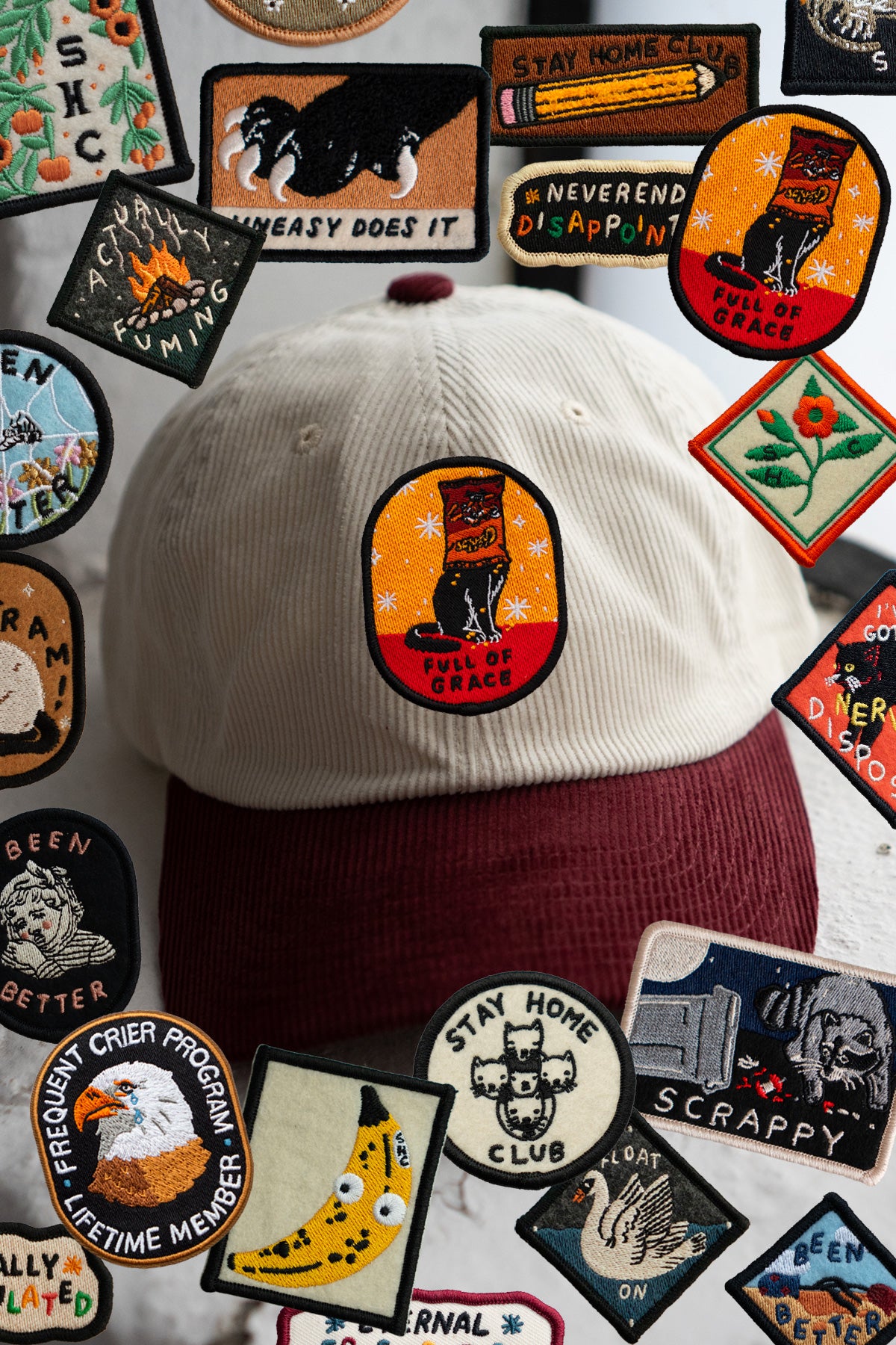Patched Corduroy Dad Hat - Pick Your Patch