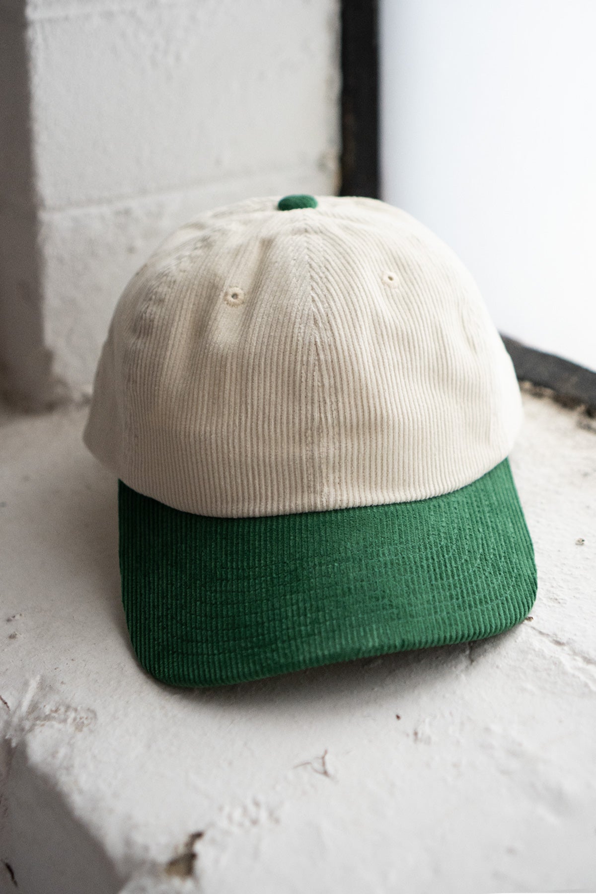 Blank Corduroy Hat - Cream / Clover