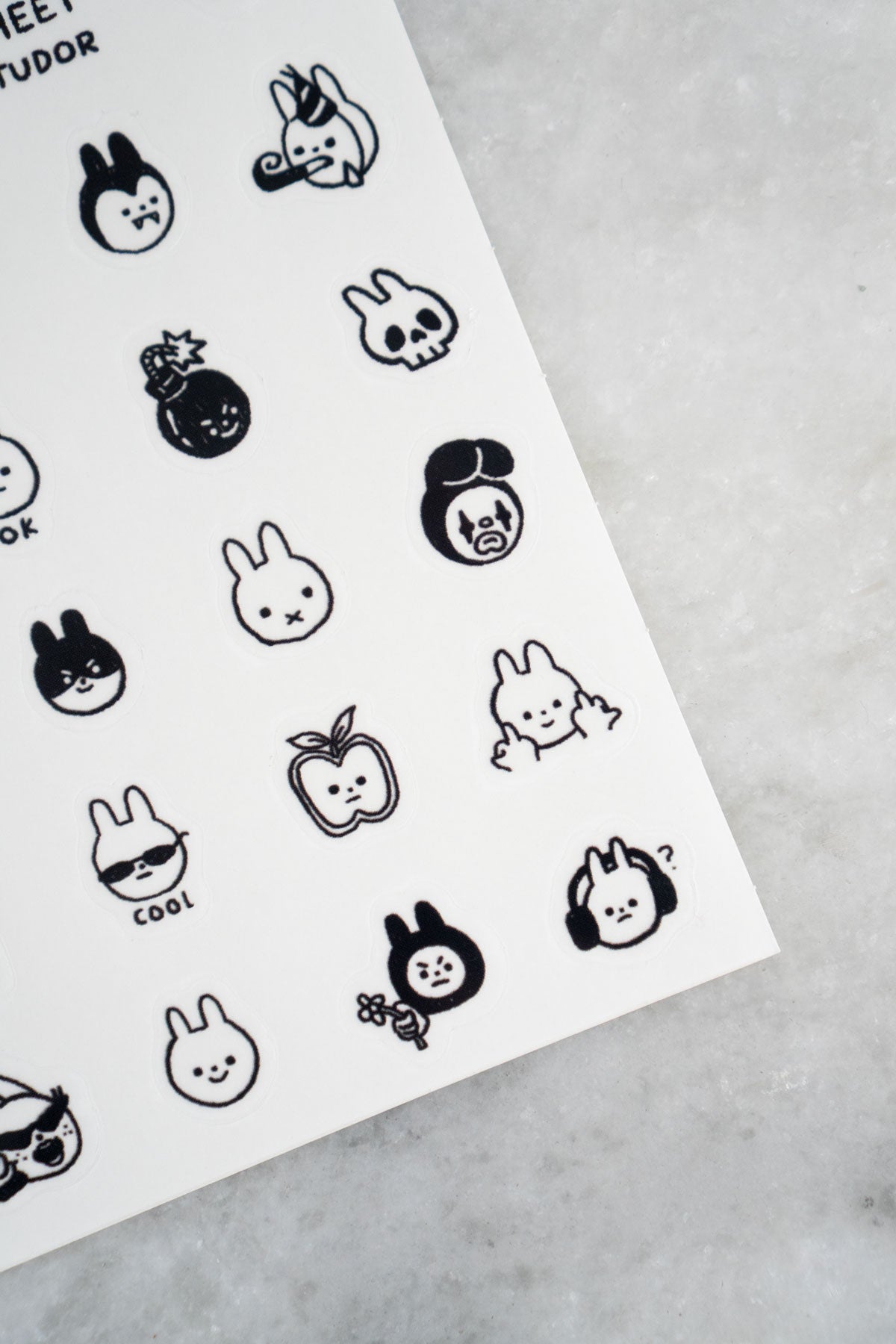 Feuille d'Autocollants 'Bunnies'
