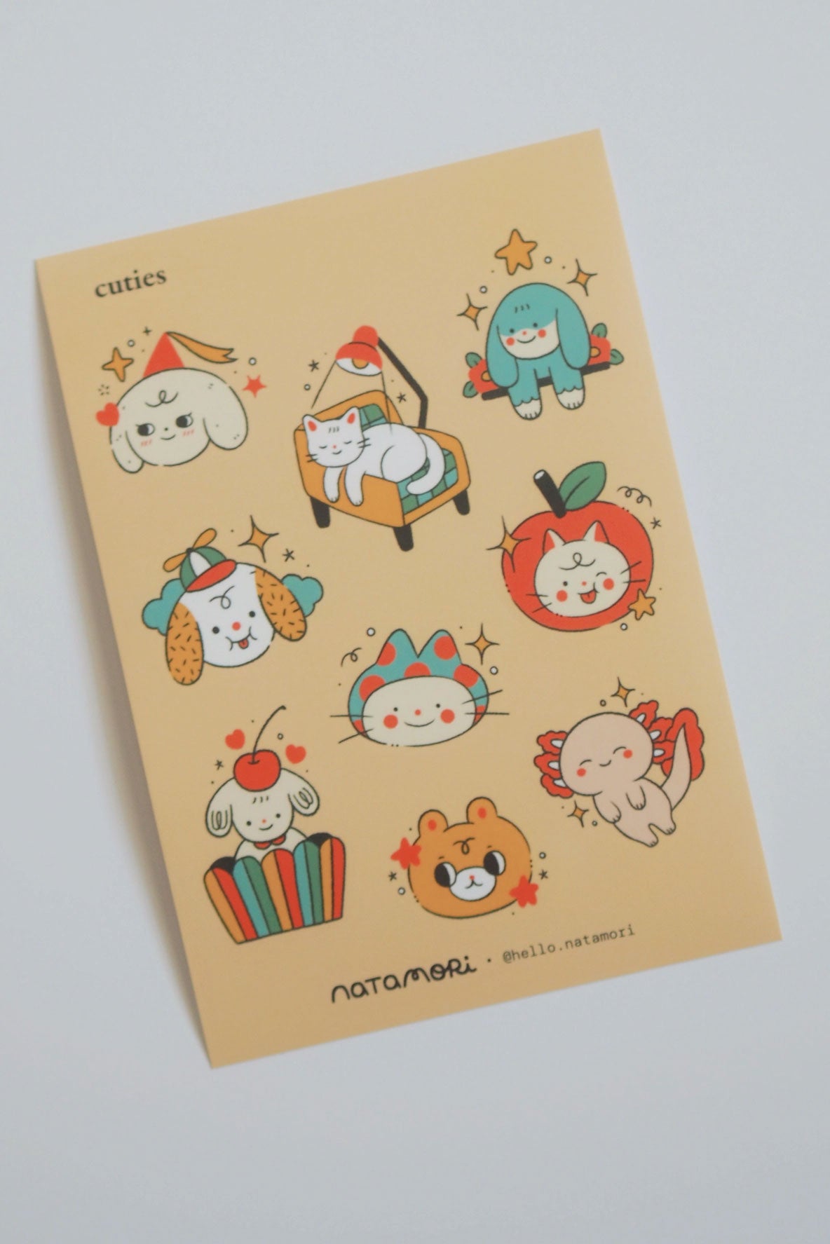 Feuille D'Autocollants 'Cuties'