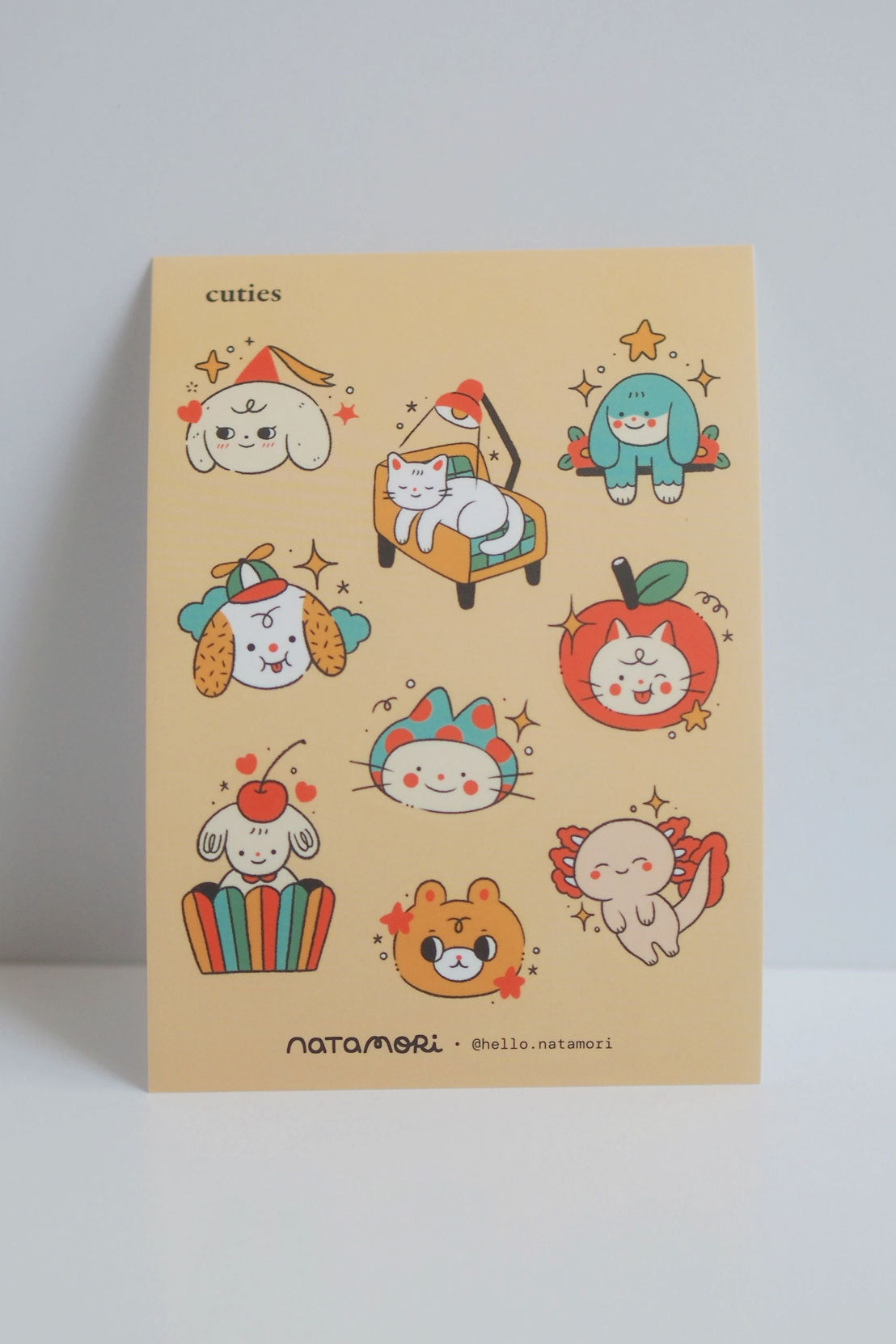 Feuille D'Autocollants 'Cuties'