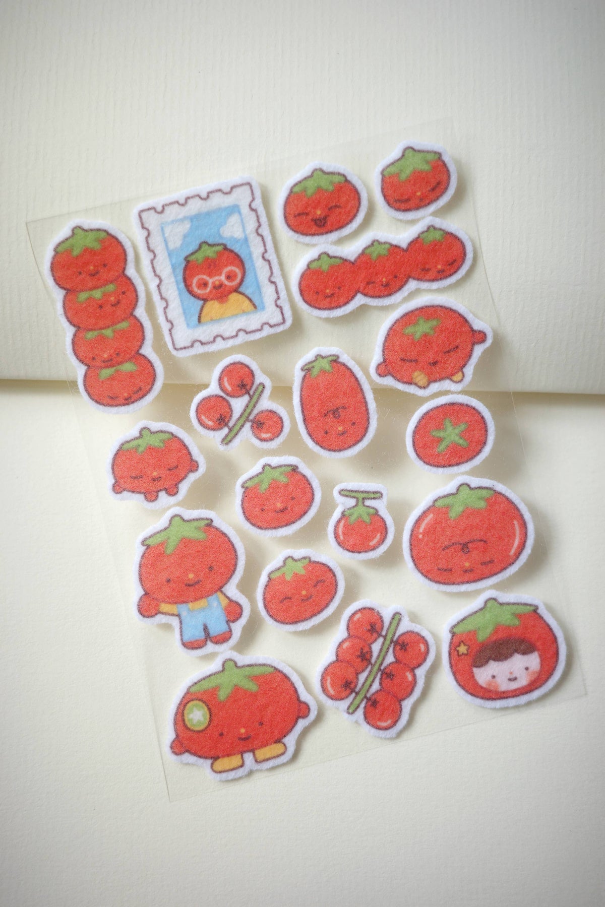 Tomatoes - felt sticker sheet