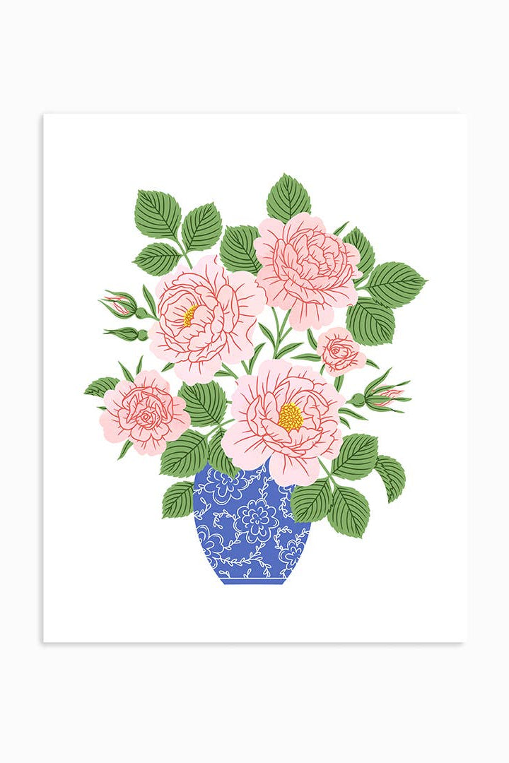 Garden Blooms Vase Art Print