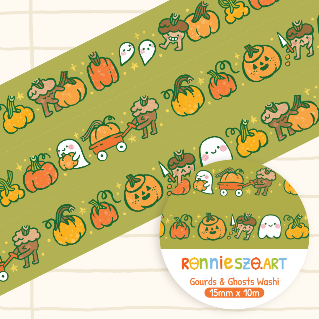 Gourds and Ghosts Washi Tape