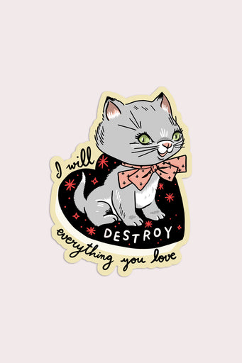 Autocollant 'Destroy Kitten'