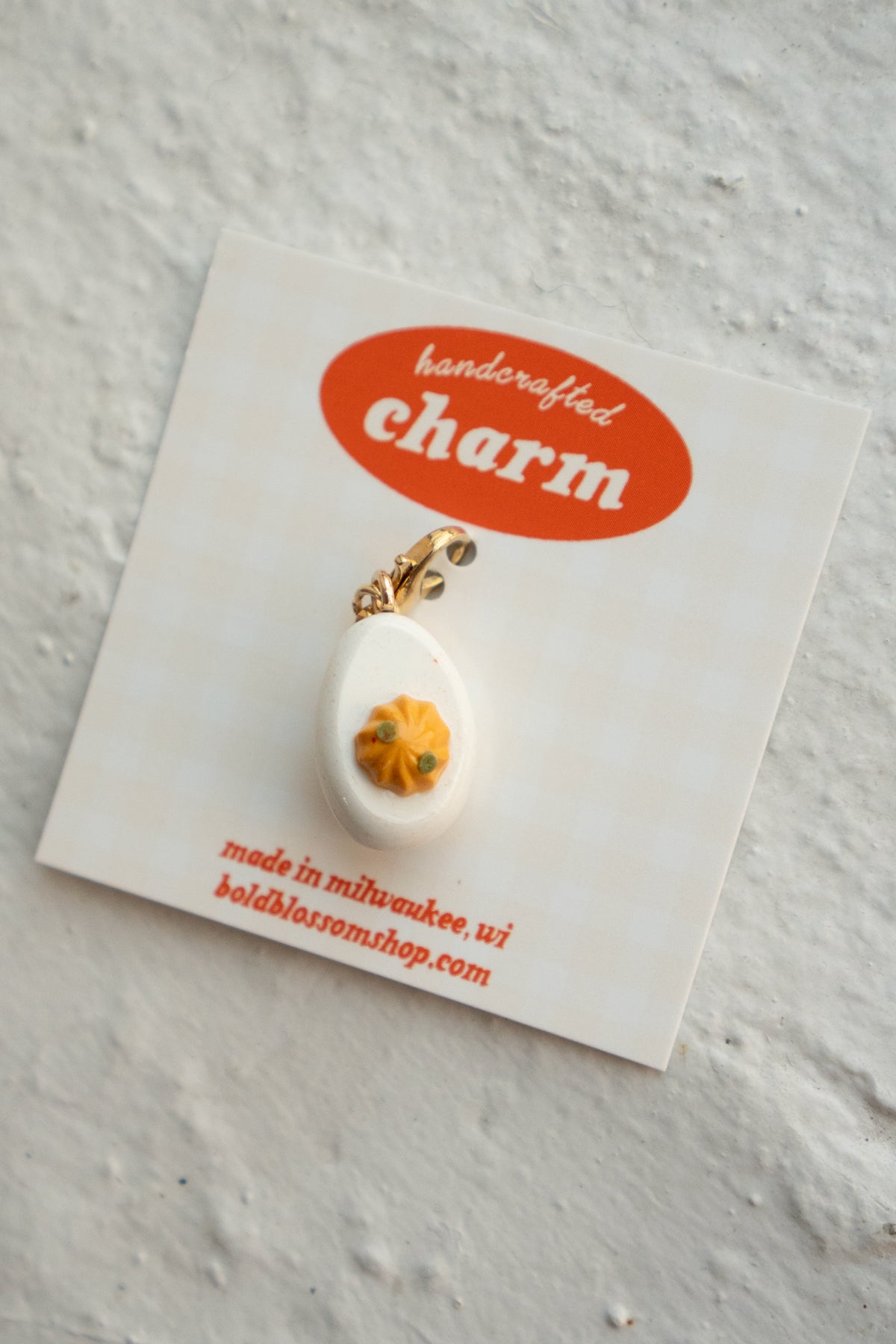 Tiny Devilled Egg Charm