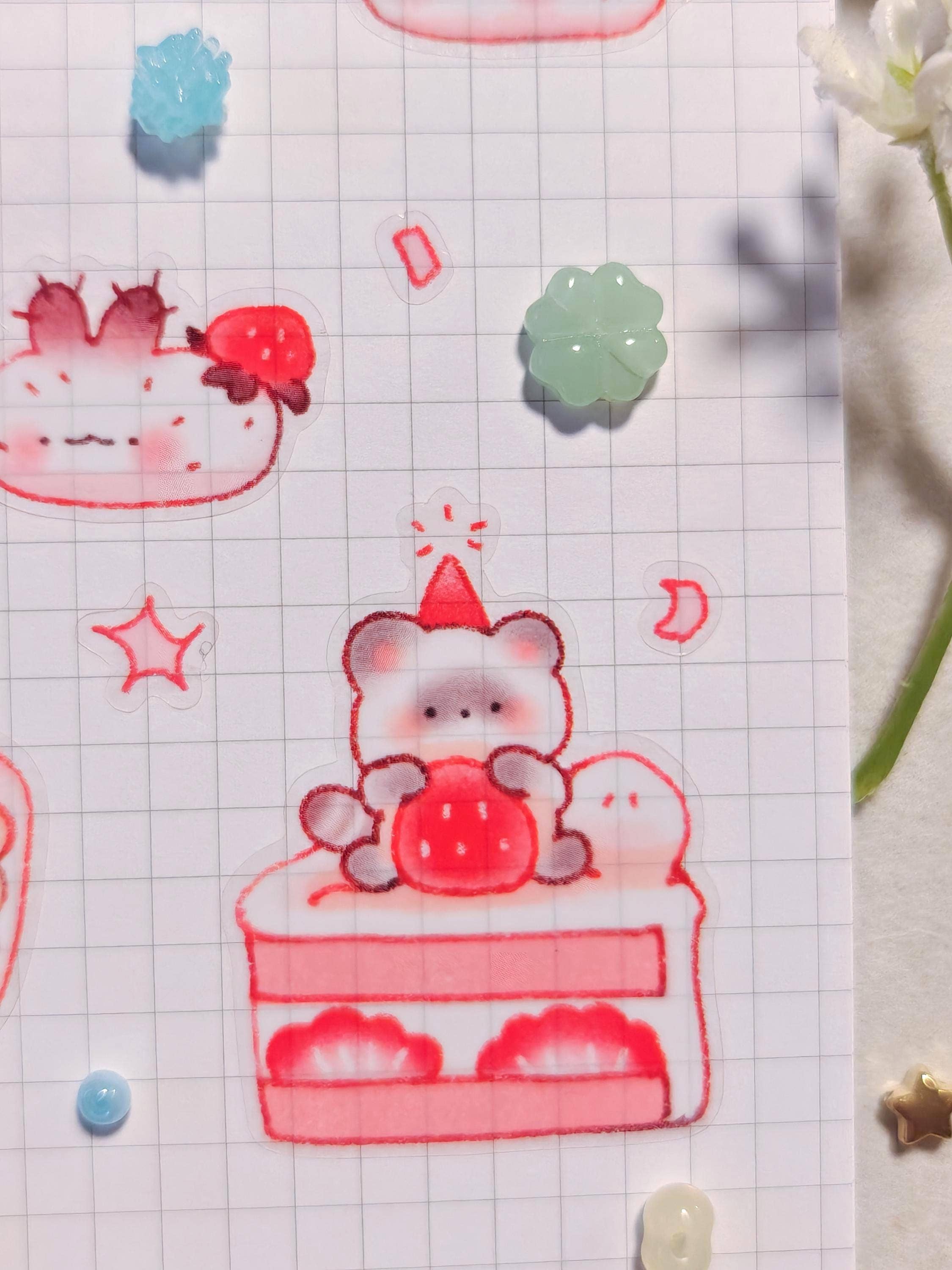 Feuille D'autocollants transparent 'Munchie Friends'