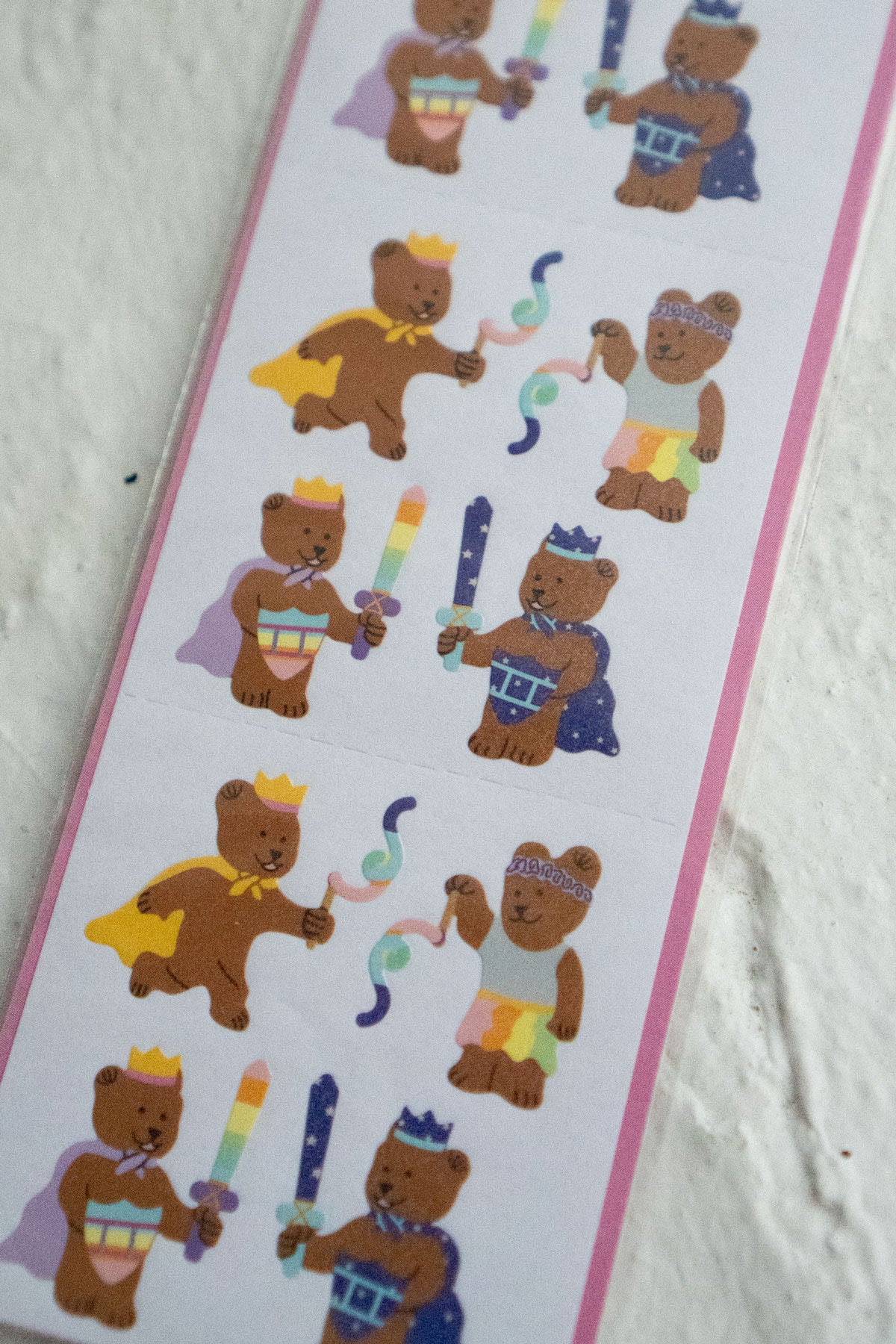 Dress-Up Play Bears - Shimmery Sticker Strip