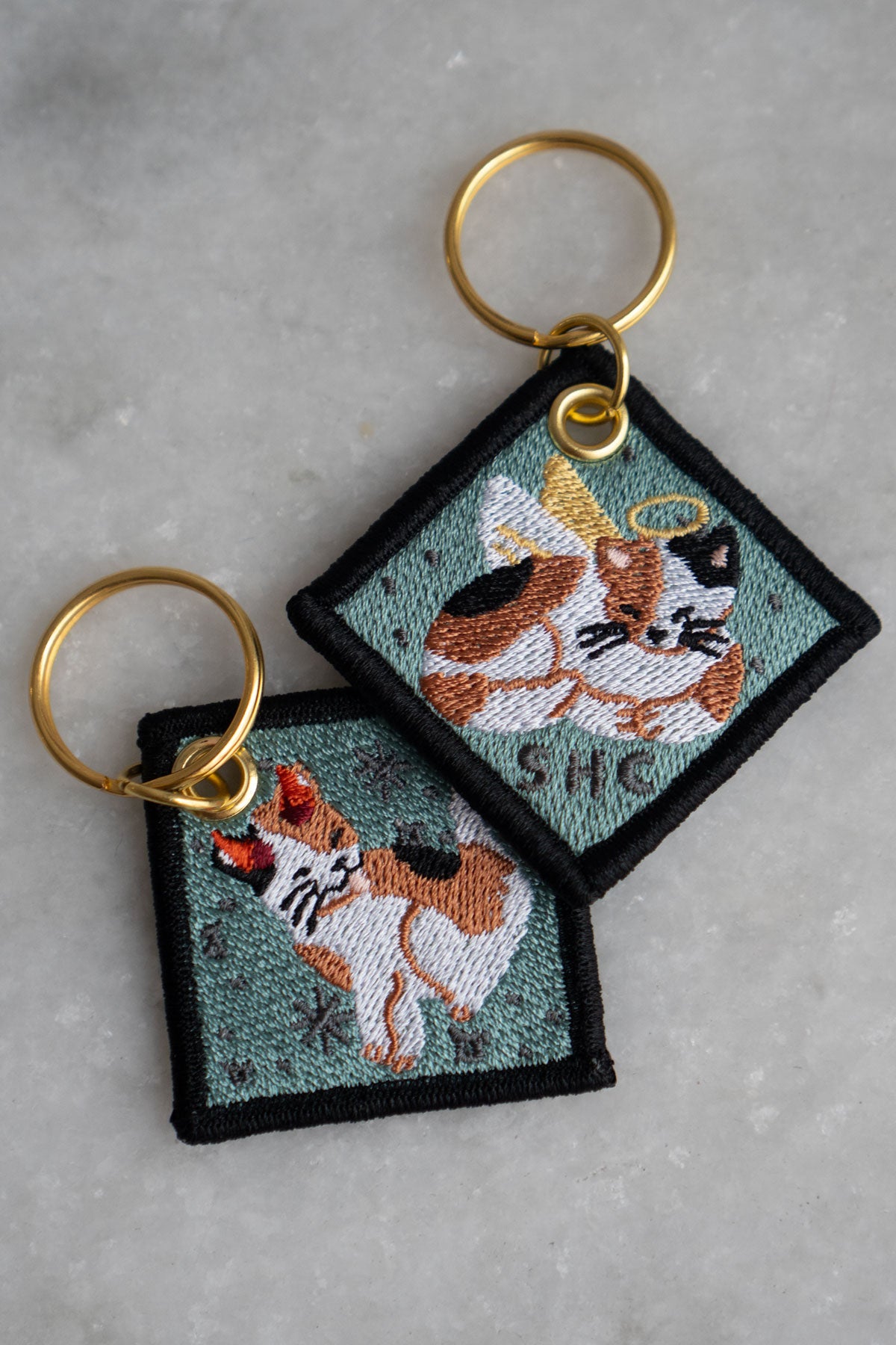 Porte-Clés Brodé  'Duality Cat'