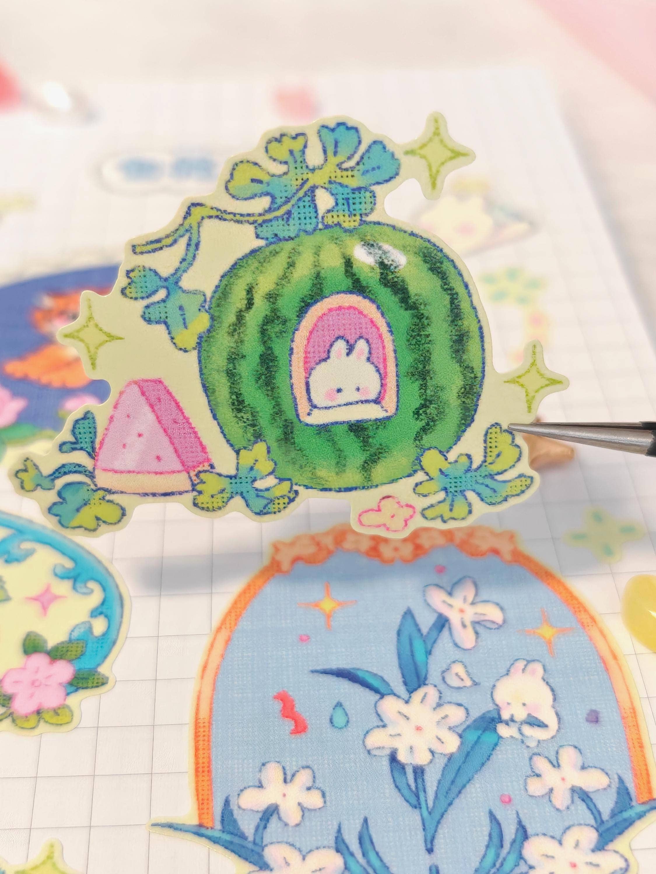 Feuille D'Autocollants Transparent 'Chinese Remedies'