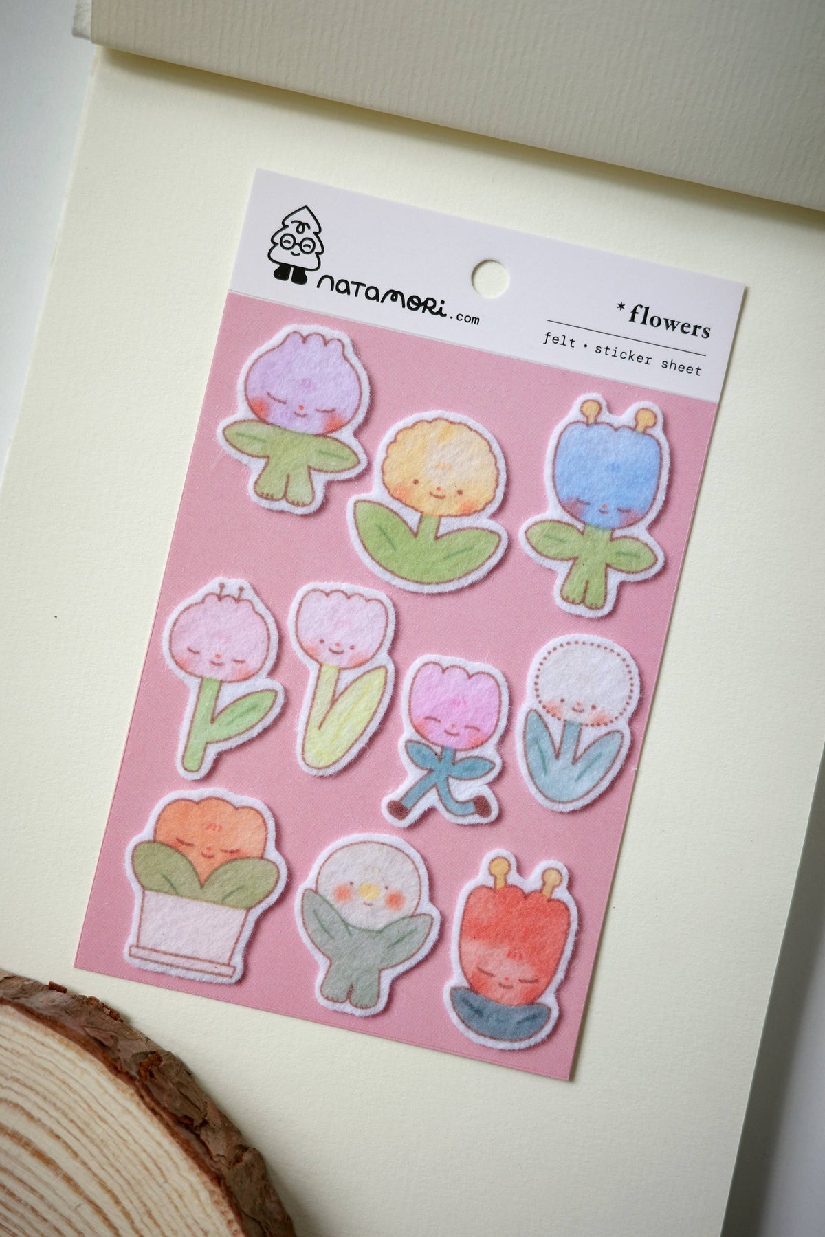 Flowers - felt sticker sheet