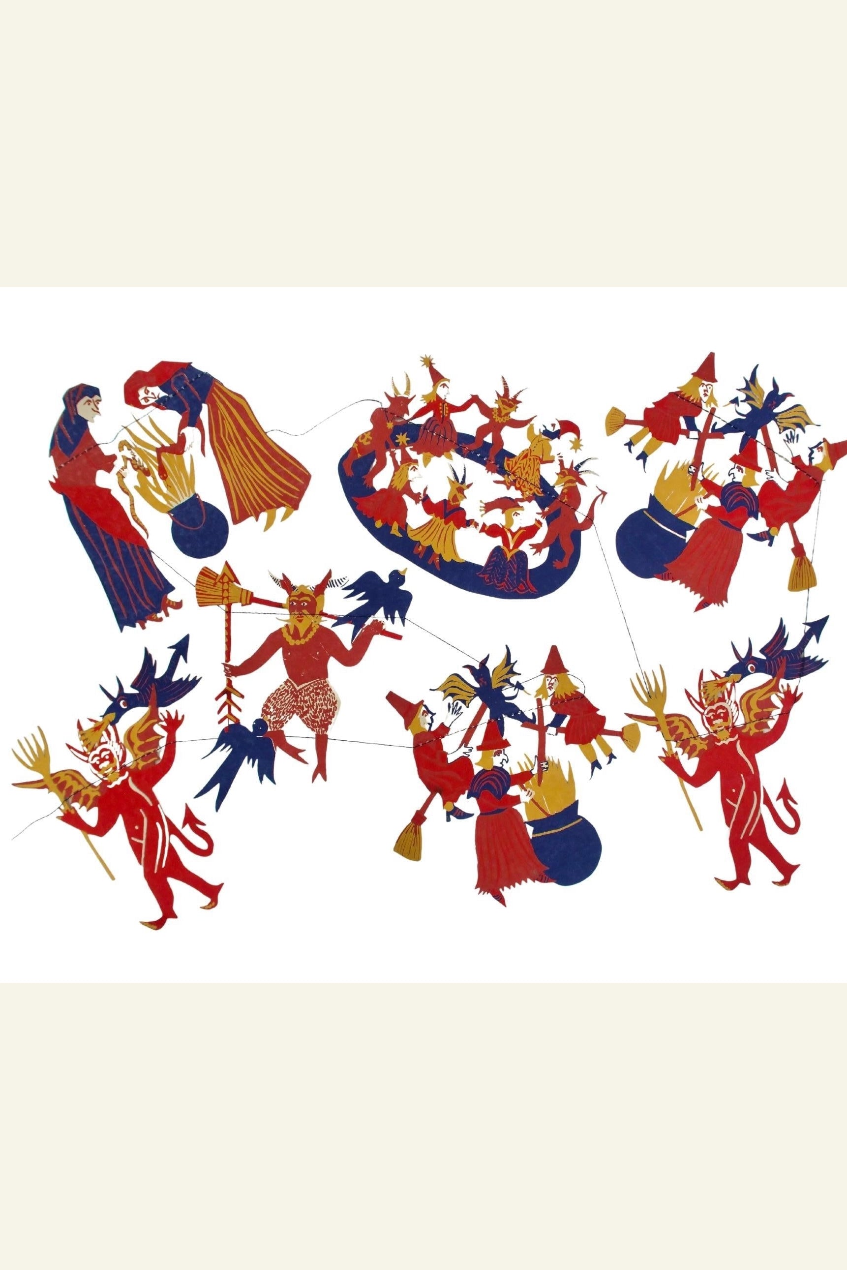 Medieval Screen Printed and Sewn Garland