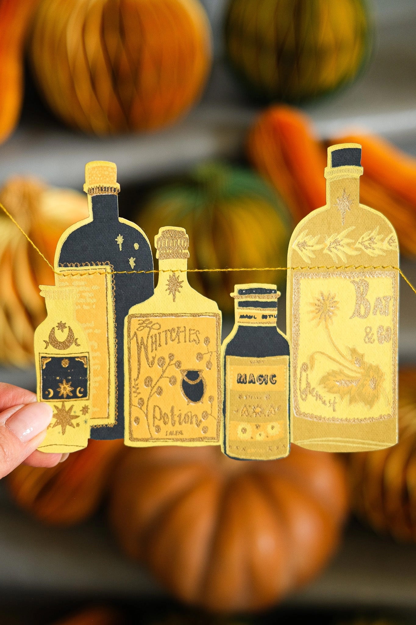 Samhain Screen Printed and Sewn Garland