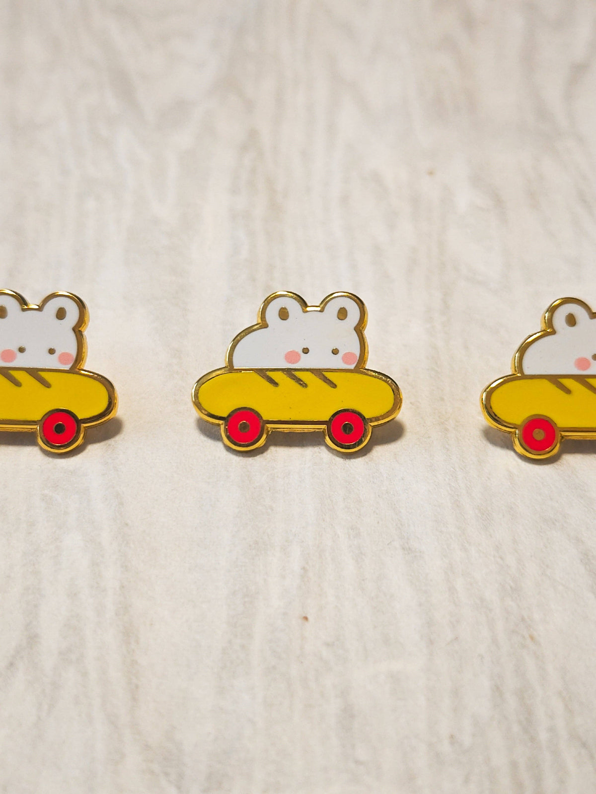 Mouse in Baguette Car Enamel Pin