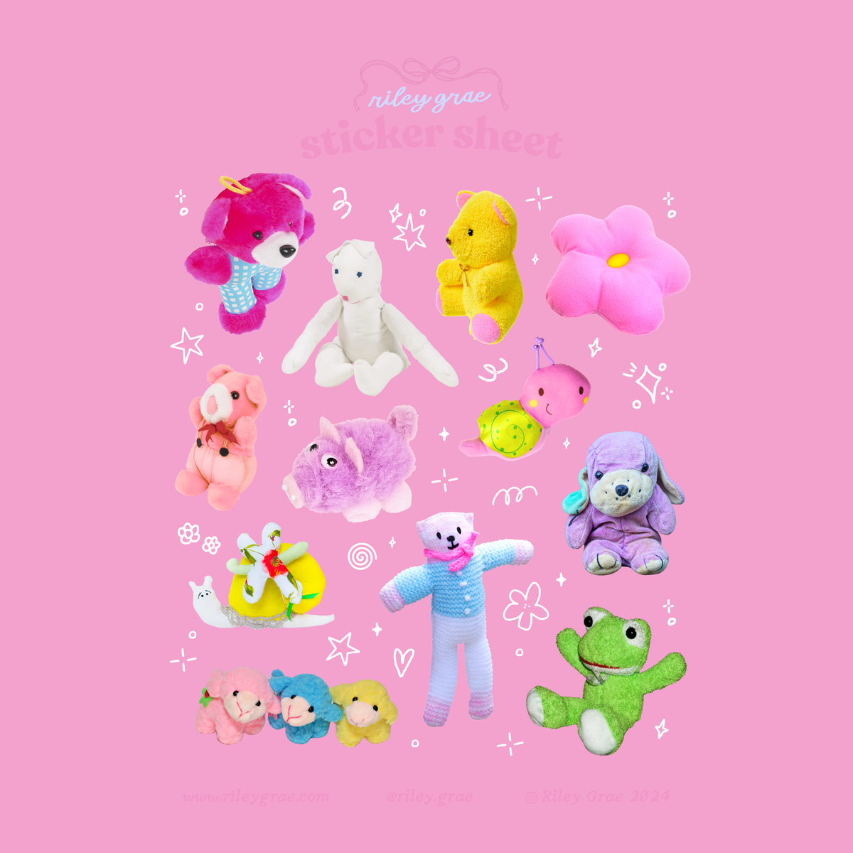 Sticker Plush Plushie Sticker Sheet – Stay Home Club
