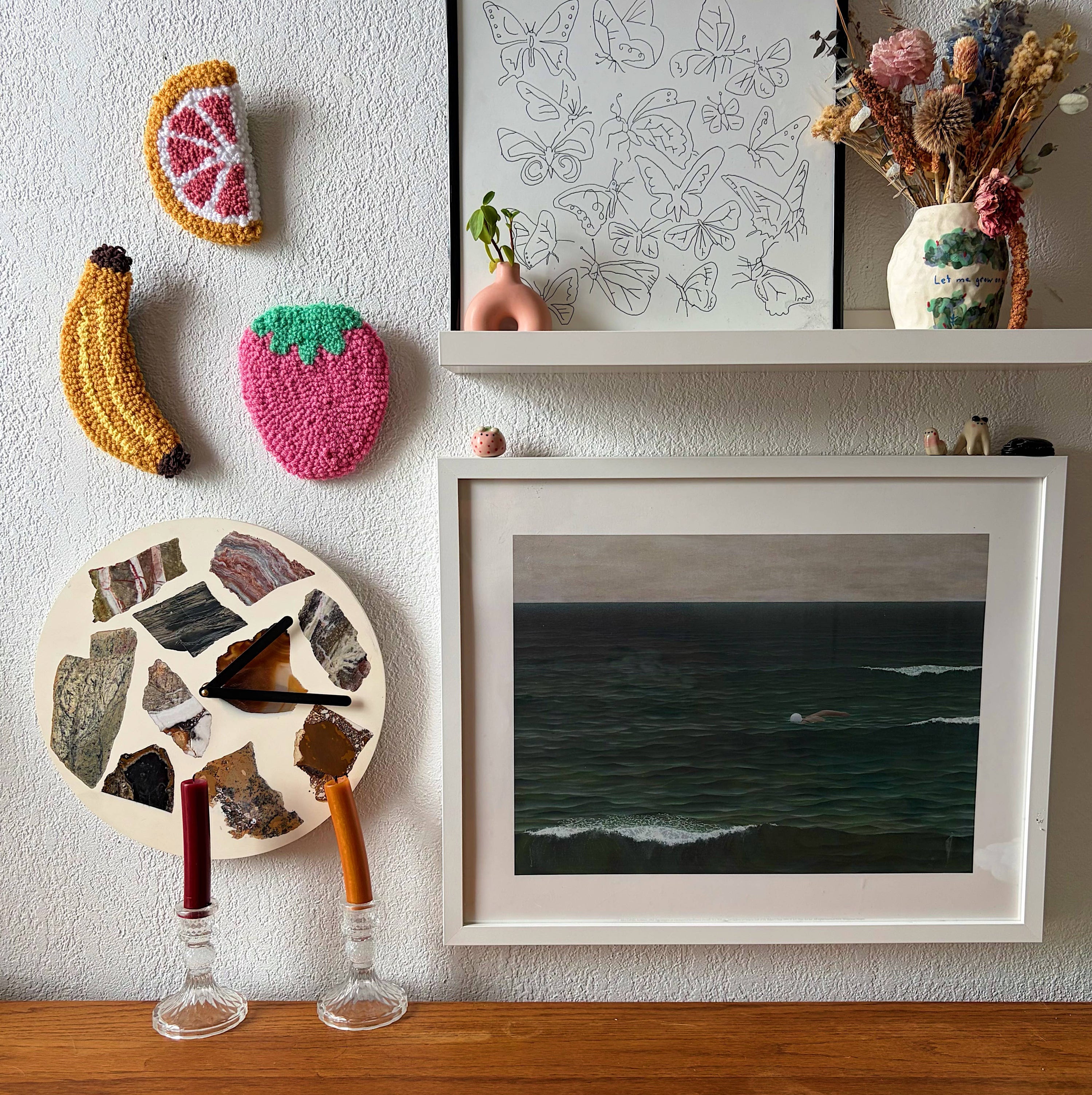 Tufted Banana Wall Hanging