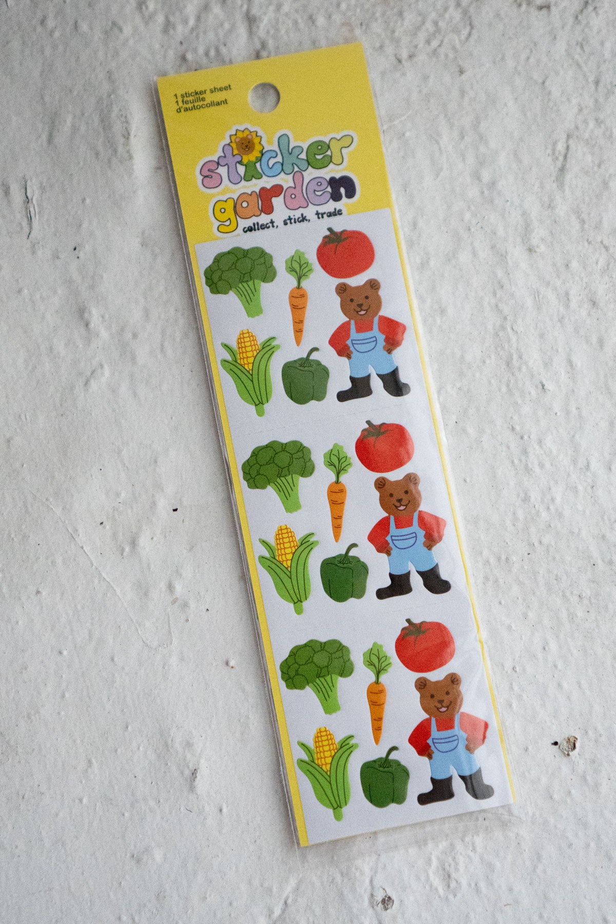 Farmer Bear - Glossy Sticker Strip