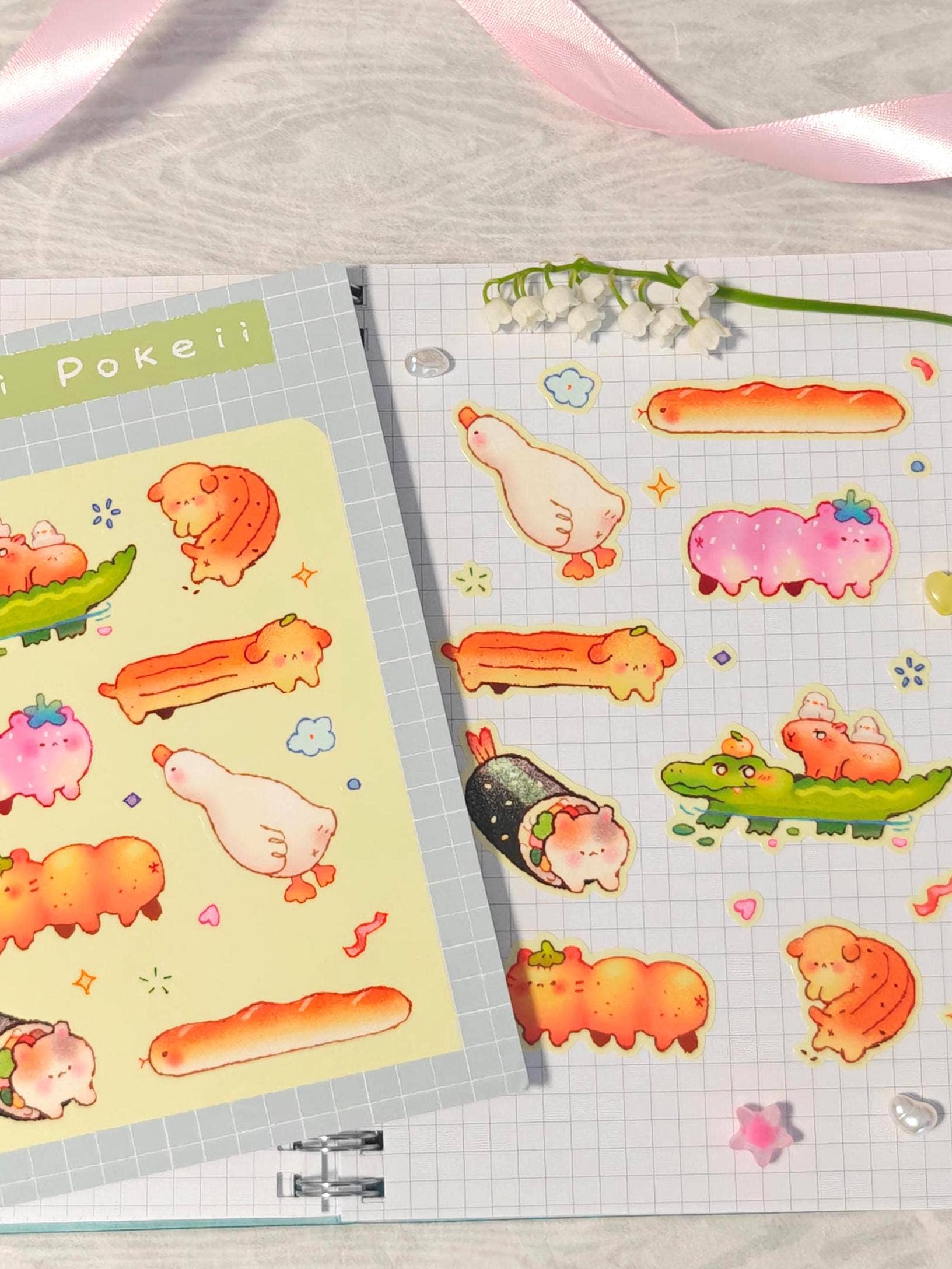 Feuille D'Autocollants Transparent 'Long Friends'