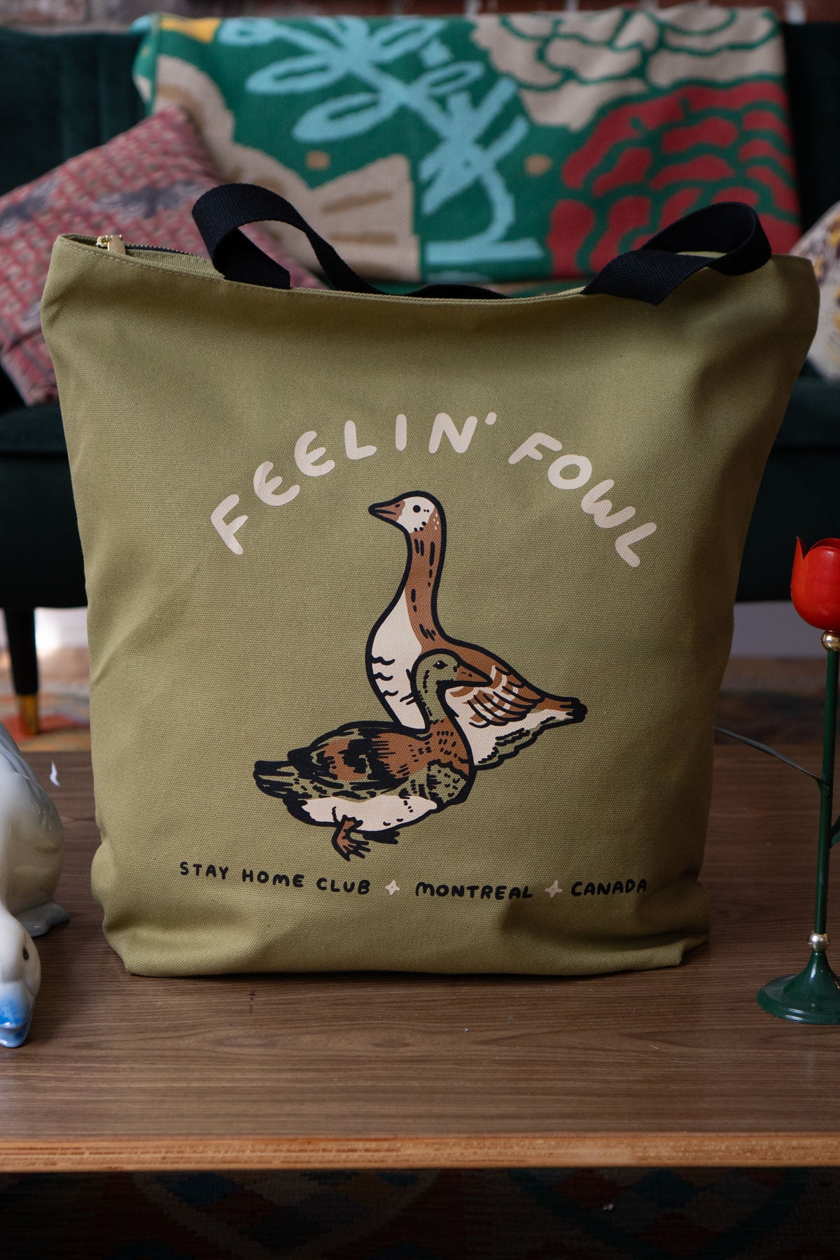 Grand Fourre-Tout Zippé 'Feelin' Fowl'
