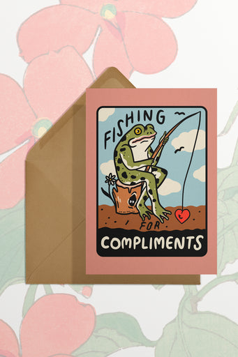 Carte de Voeux 'Fishing for Compliments'