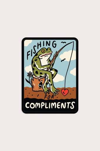 Autocollant 'Fishing for Compliments'