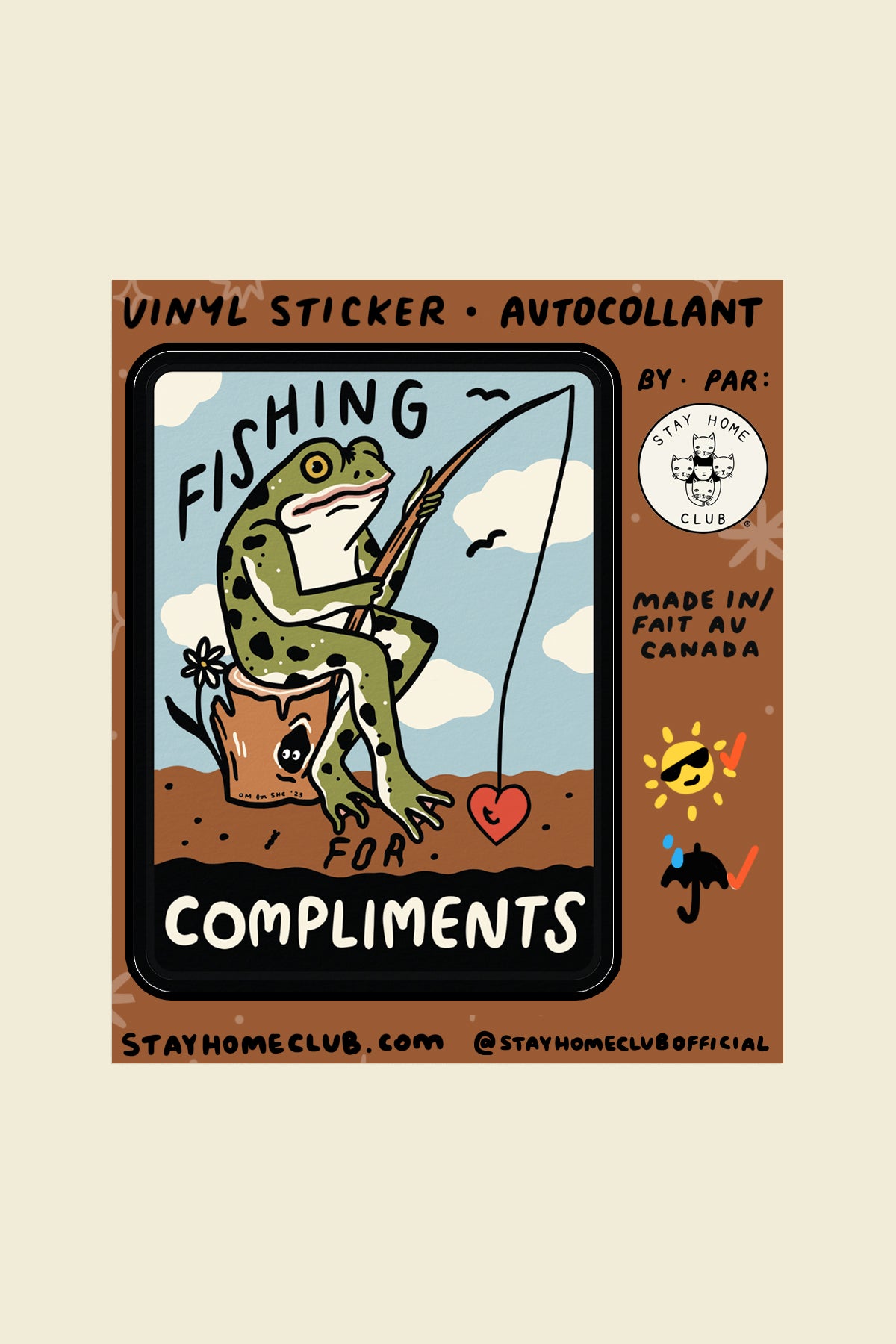 Autocollant 'Fishing for Compliments'